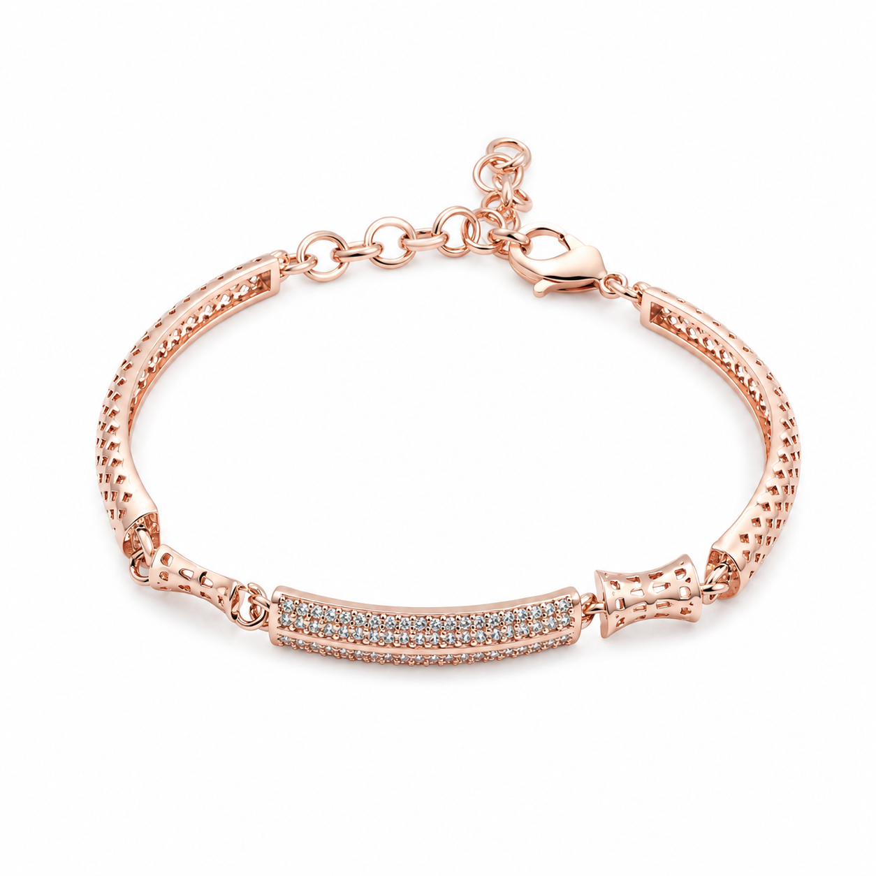 Rose Gold Crystal Bracelet GWB -168