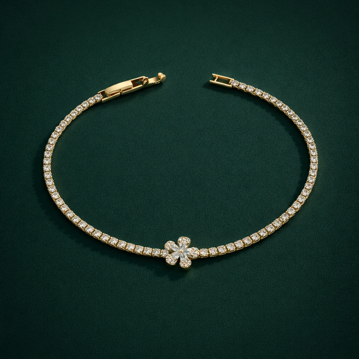 Golden Blossom Tennis Bracelet GWB -87