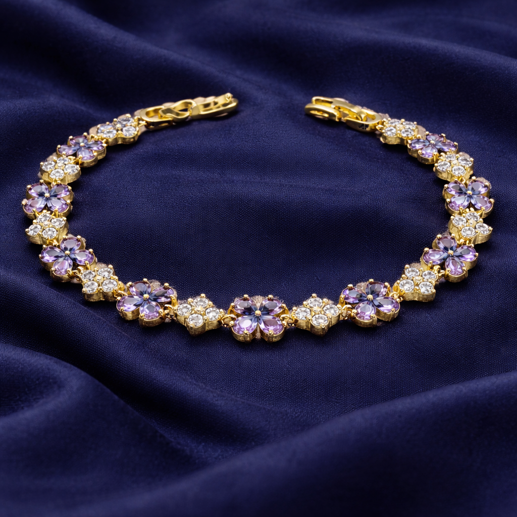 Violet Blossom Elegance Bracelet GWB -161