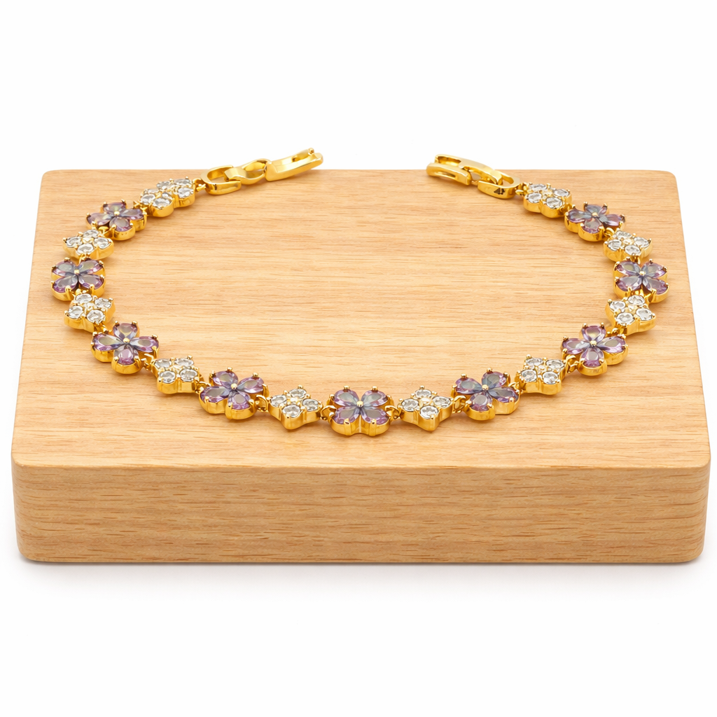 Violet Blossom Elegance Bracelet GWB -161