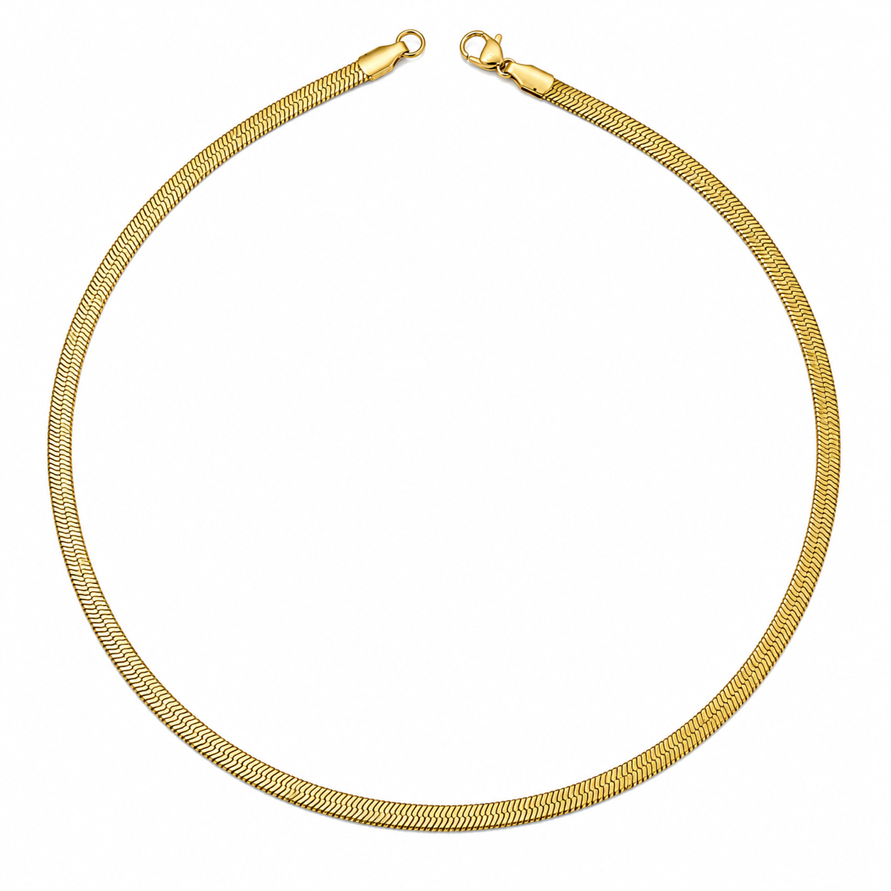 Plated Herringbone Chain