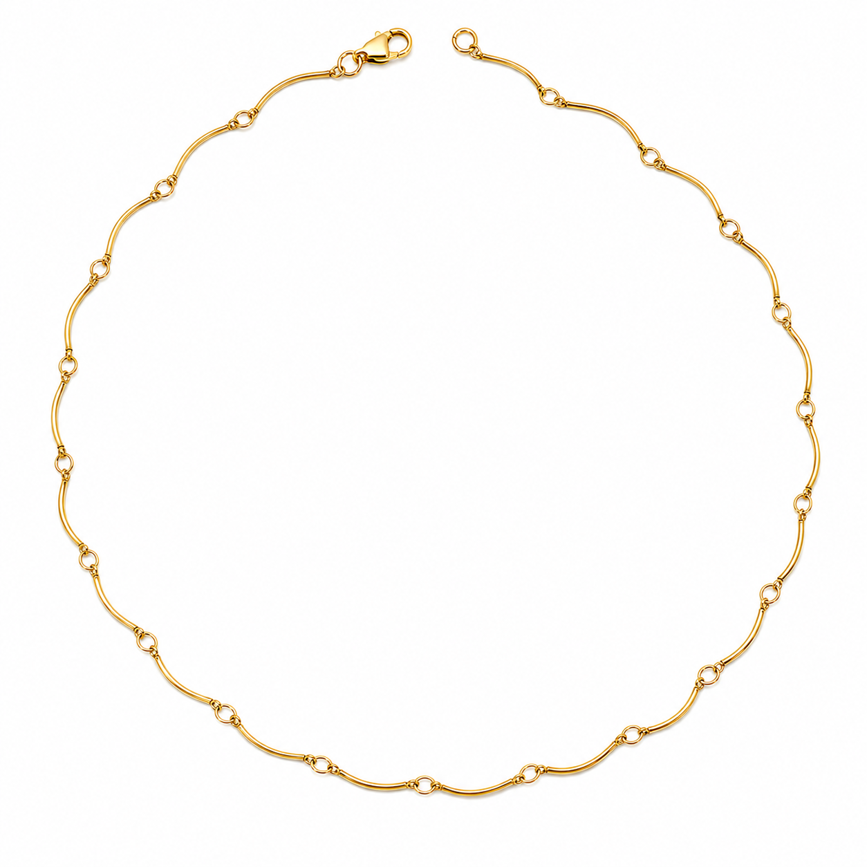 Gold Plated Paperclip Link Chain