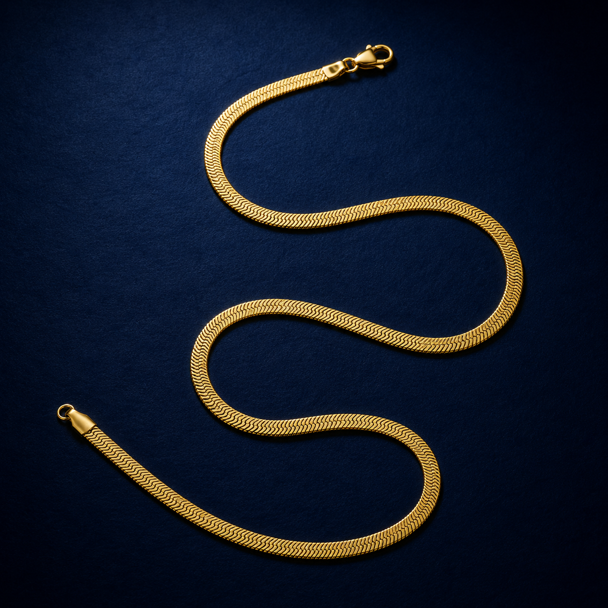 Plated Herringbone Chain