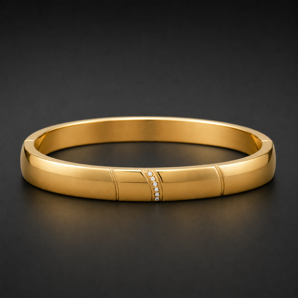 Jiyarth Gold Kada For Men