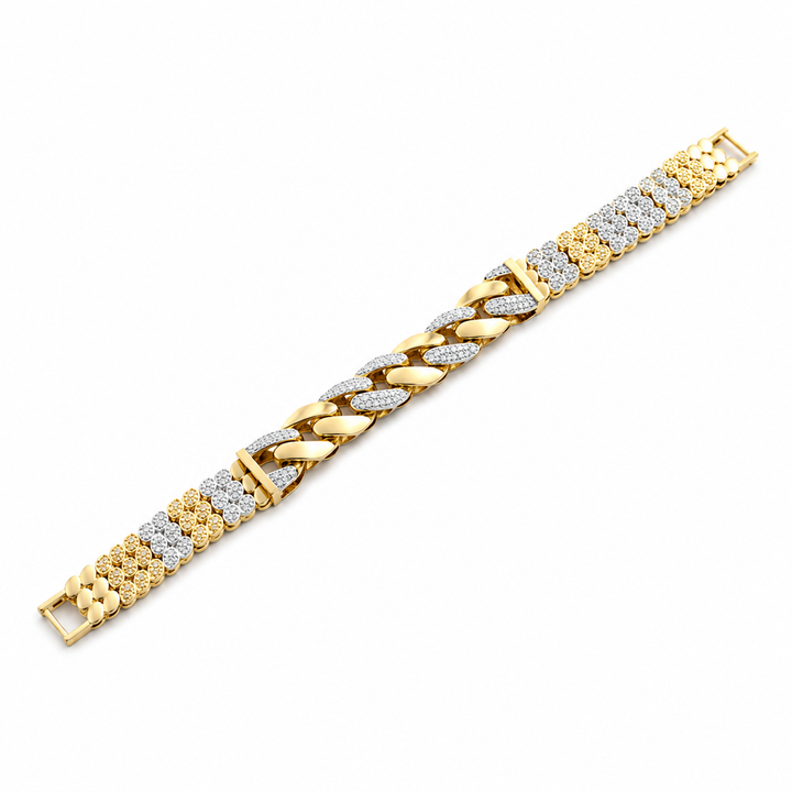Cuban-Link Dual-Tone Men’s Bracelet GMB -6