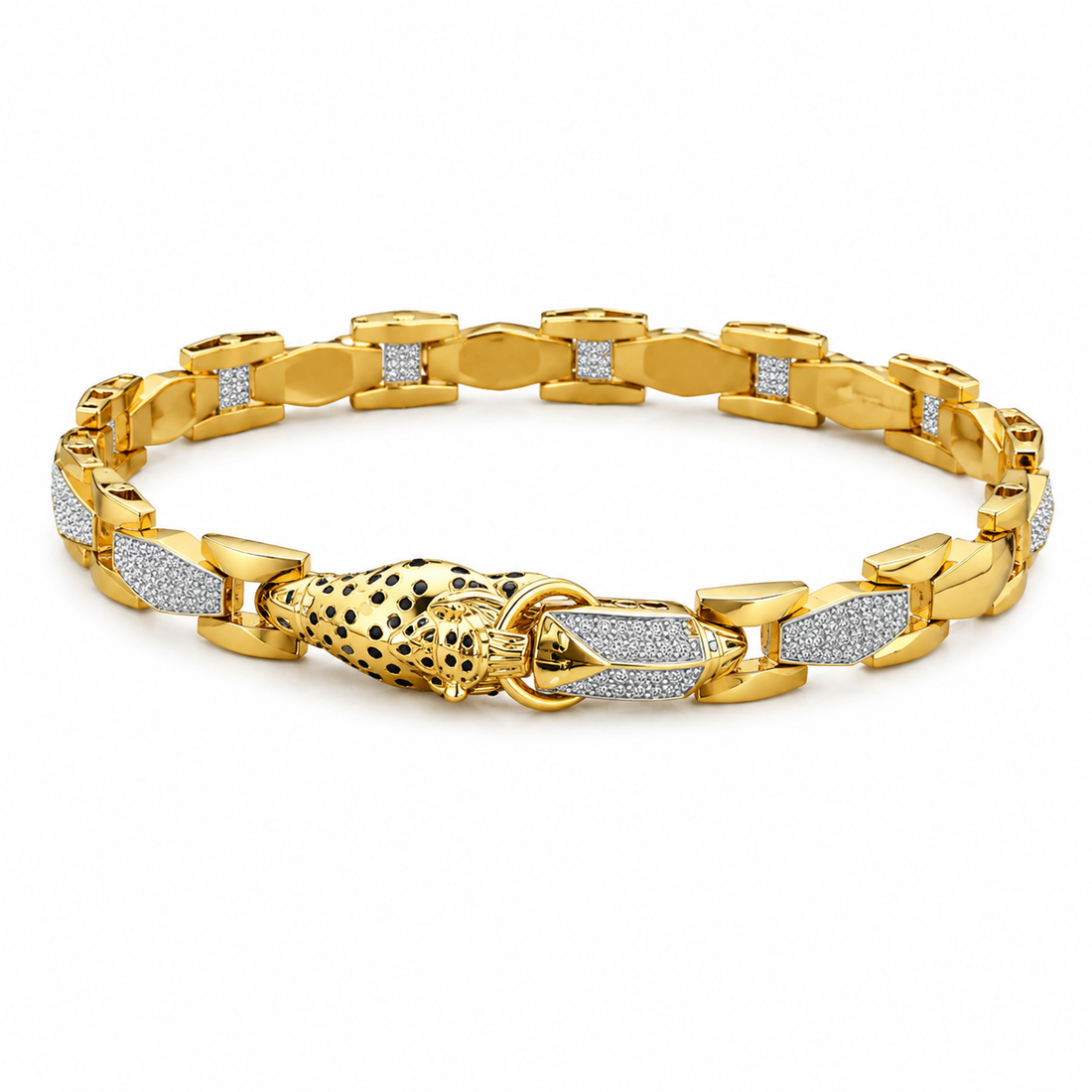 Golden Leopard Crown Braclate GMB -13