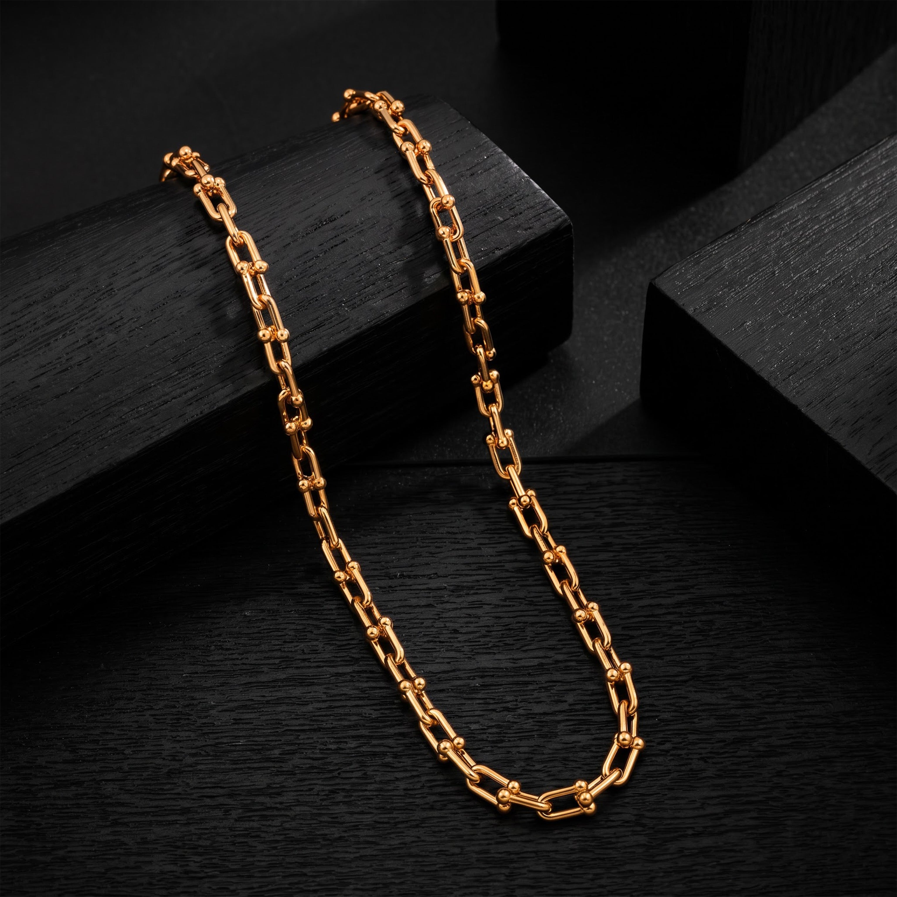 Gold Plated Bar & Ball Link Chain GMC -23