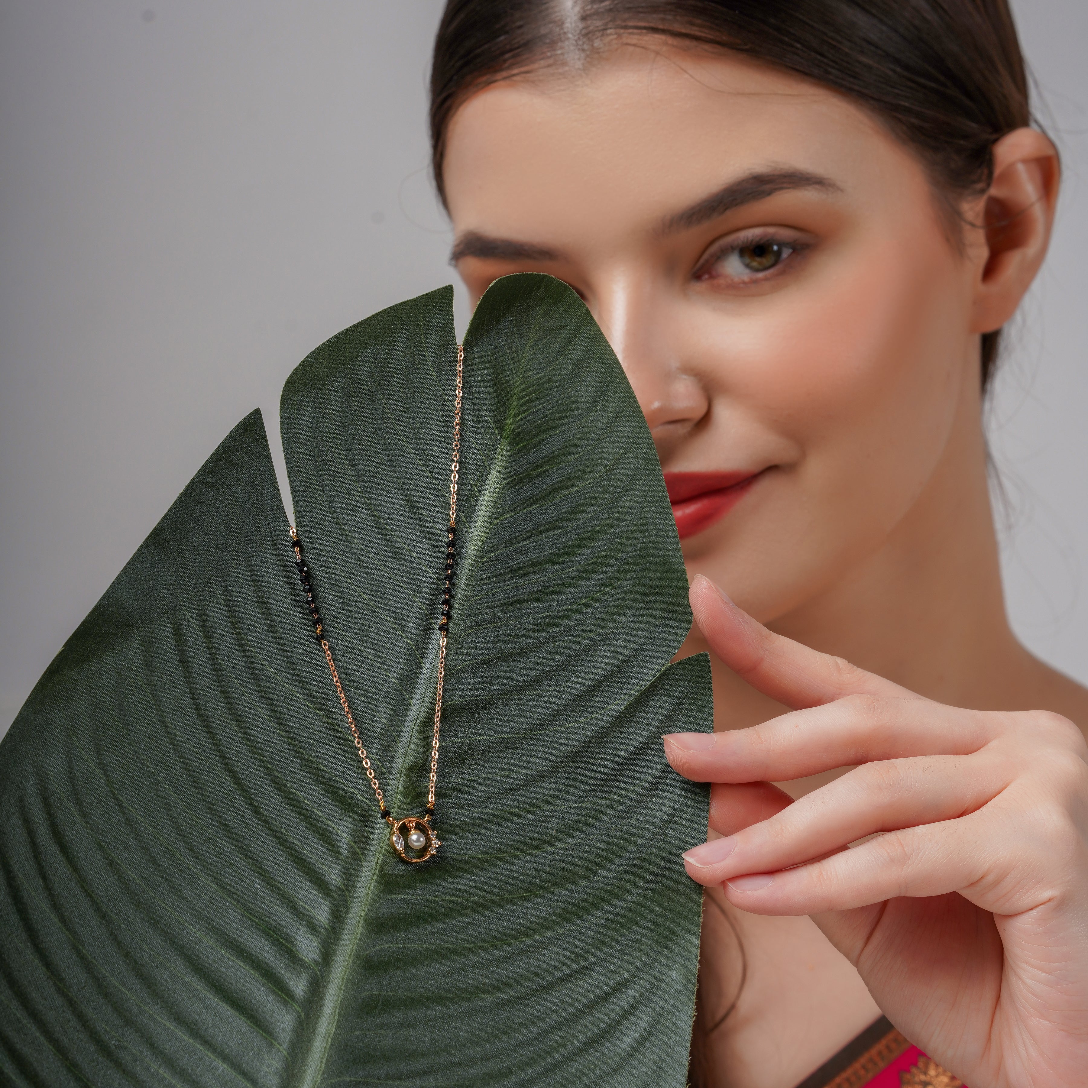 Diyela Gold Pearl Mangalsutra For Women