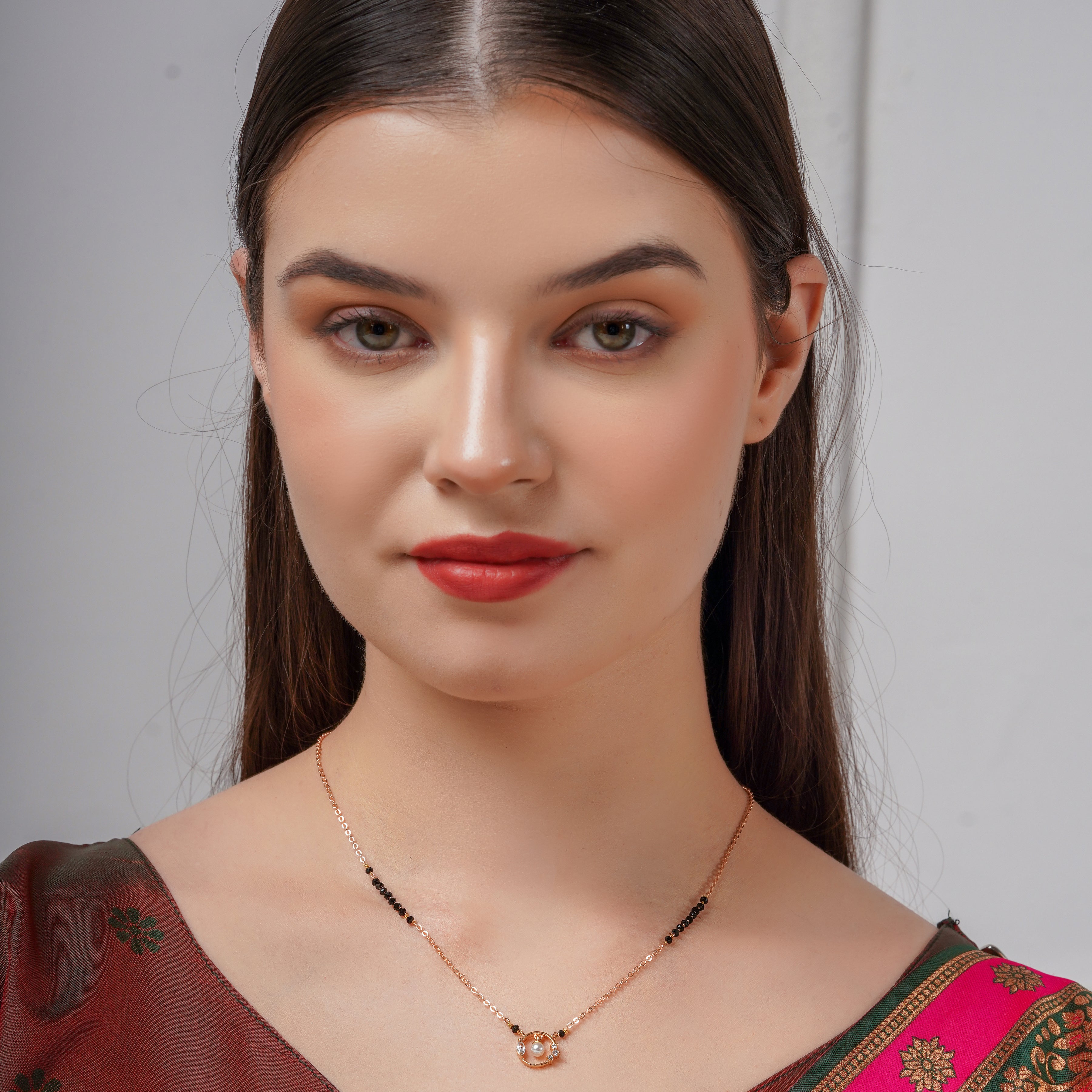 Diyela Gold Pearl Mangalsutra For Women