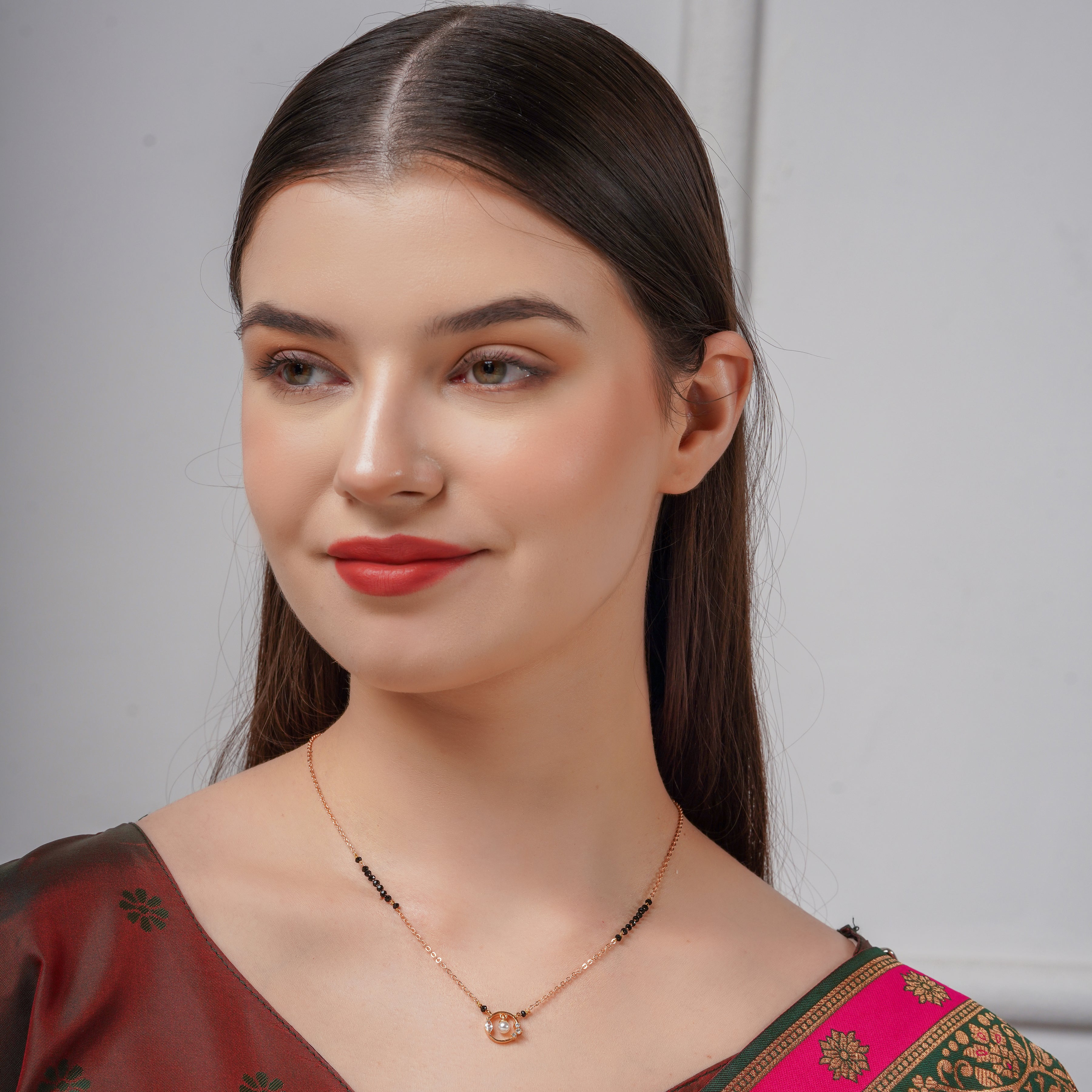 Diyela Gold Pearl Mangalsutra For Women