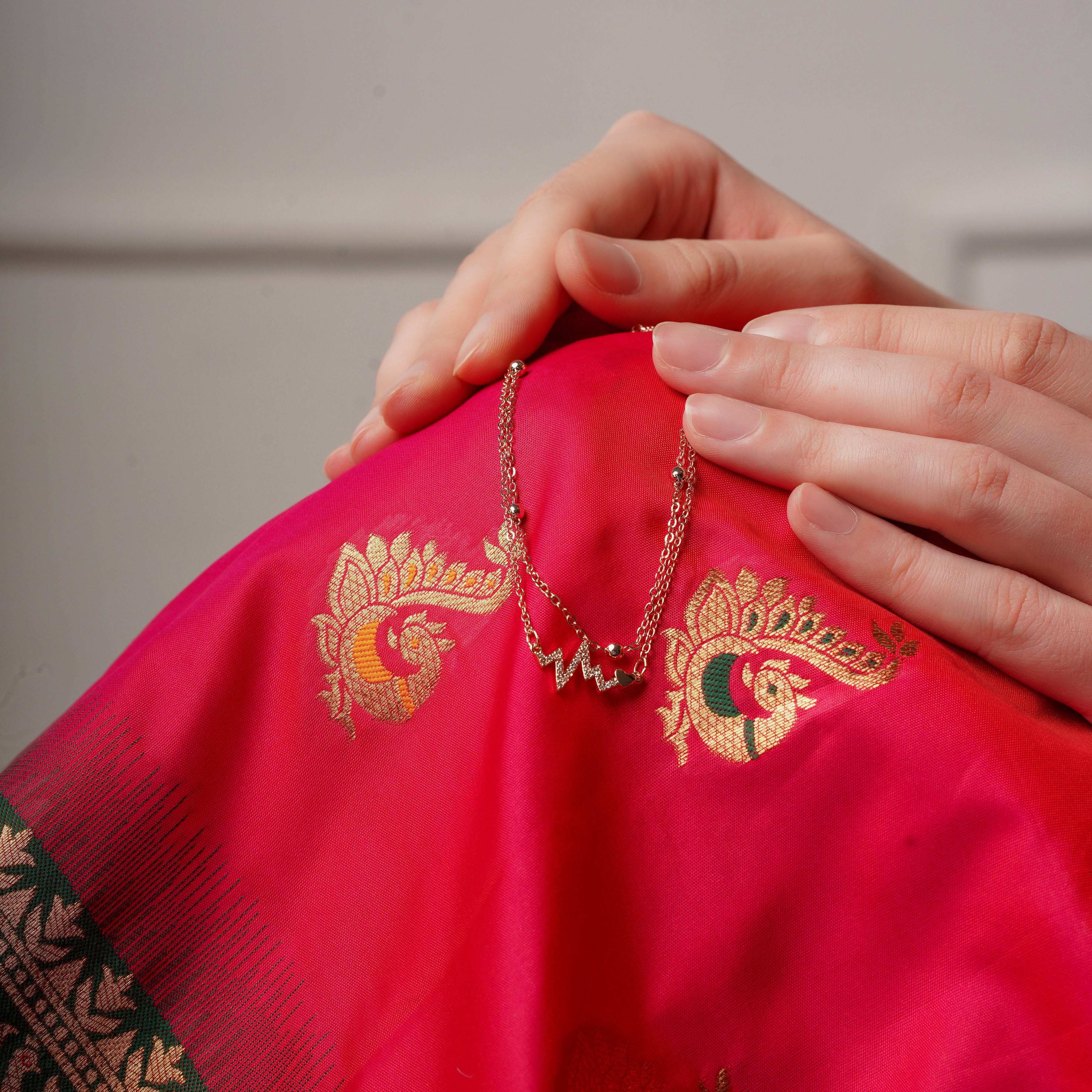 Heartbeat Silver Anklet