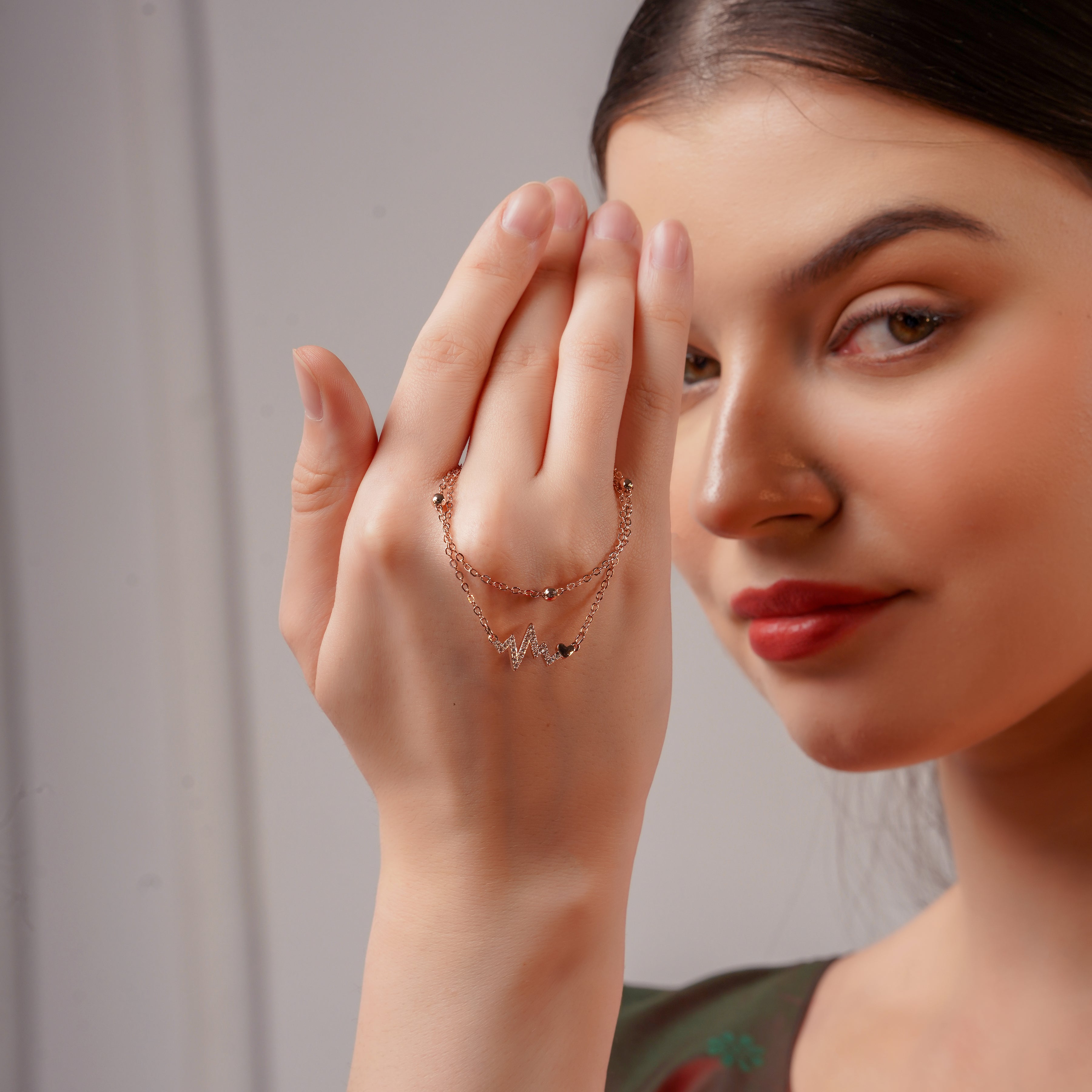 Heartbeat Silver Anklet