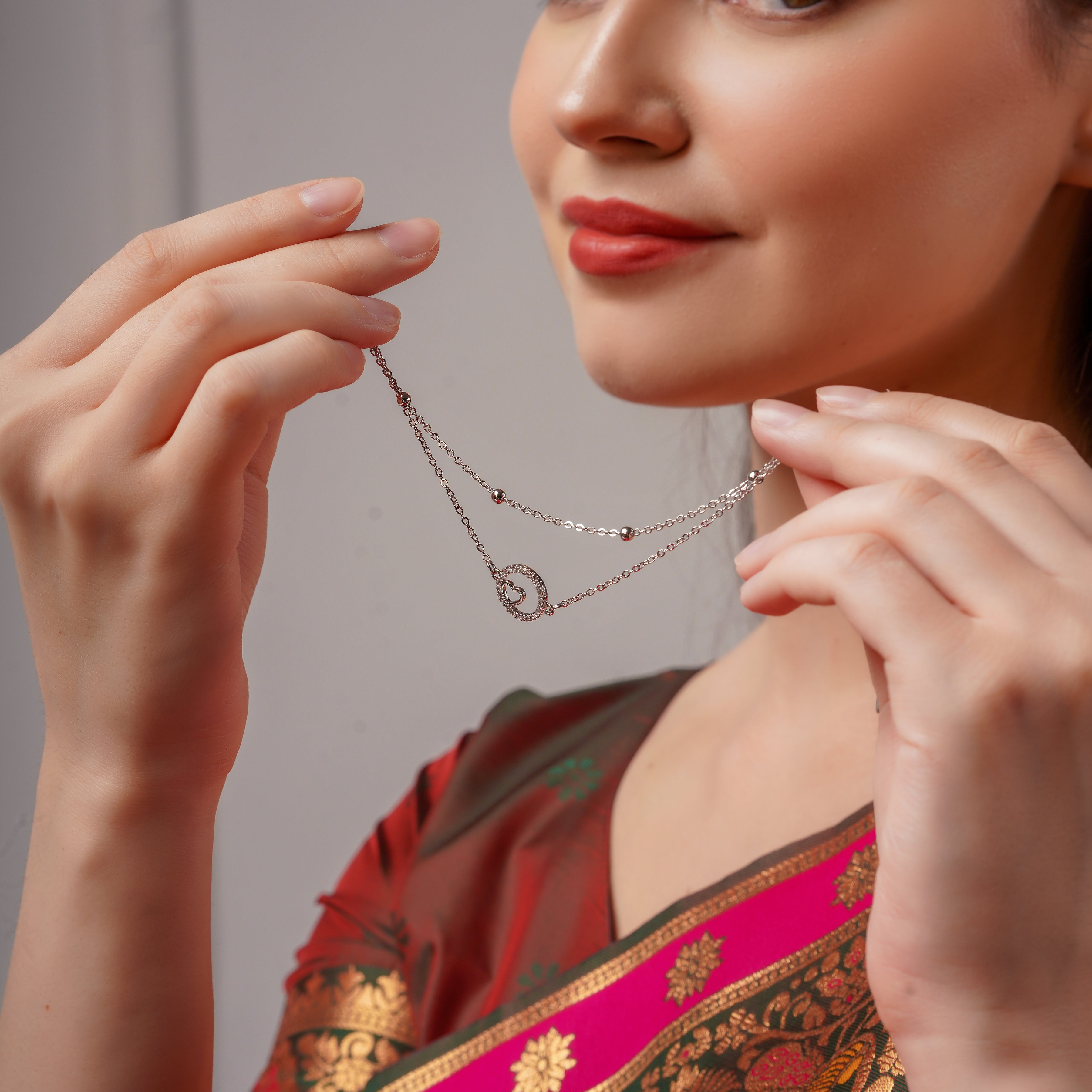 Circle of Love Silver Anklet