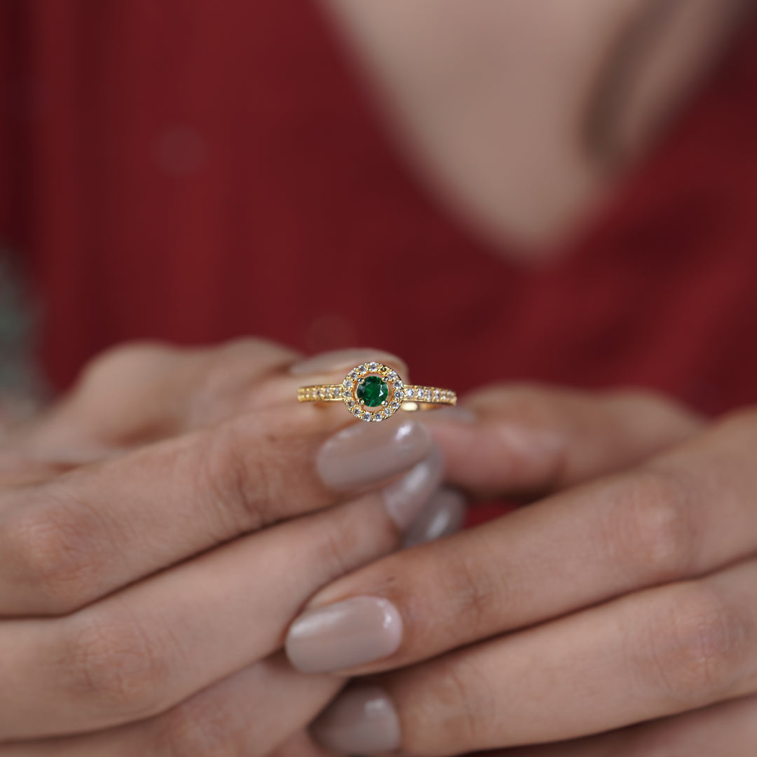 Manali green Diamond Ring