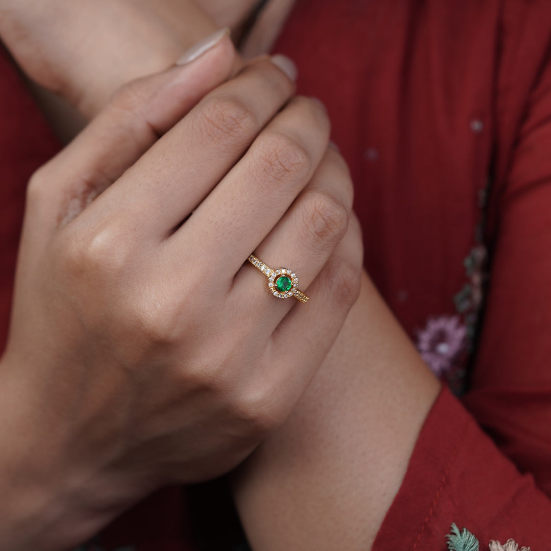 Manali green Diamond Ring