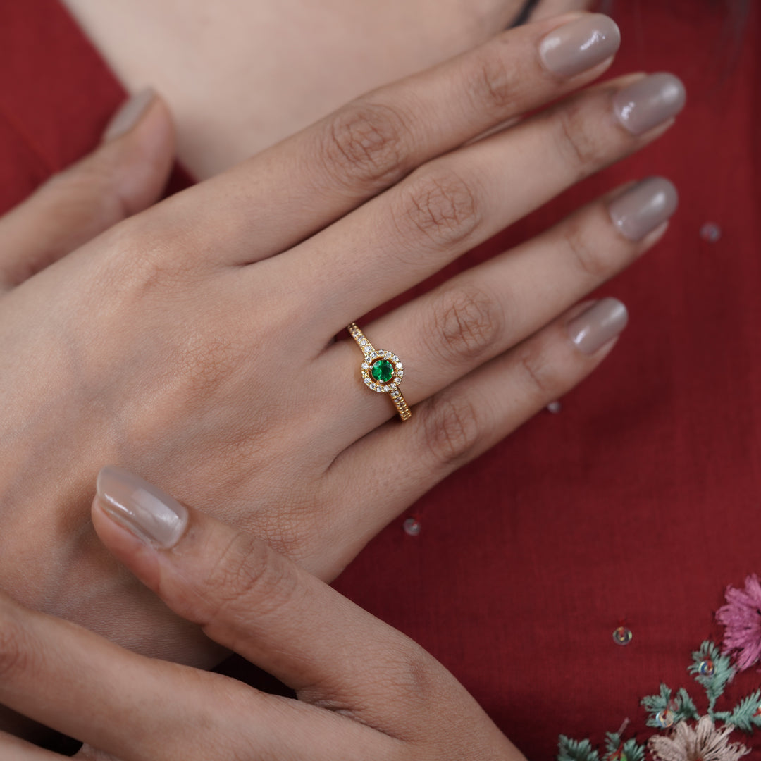 Manali green Diamond Ring