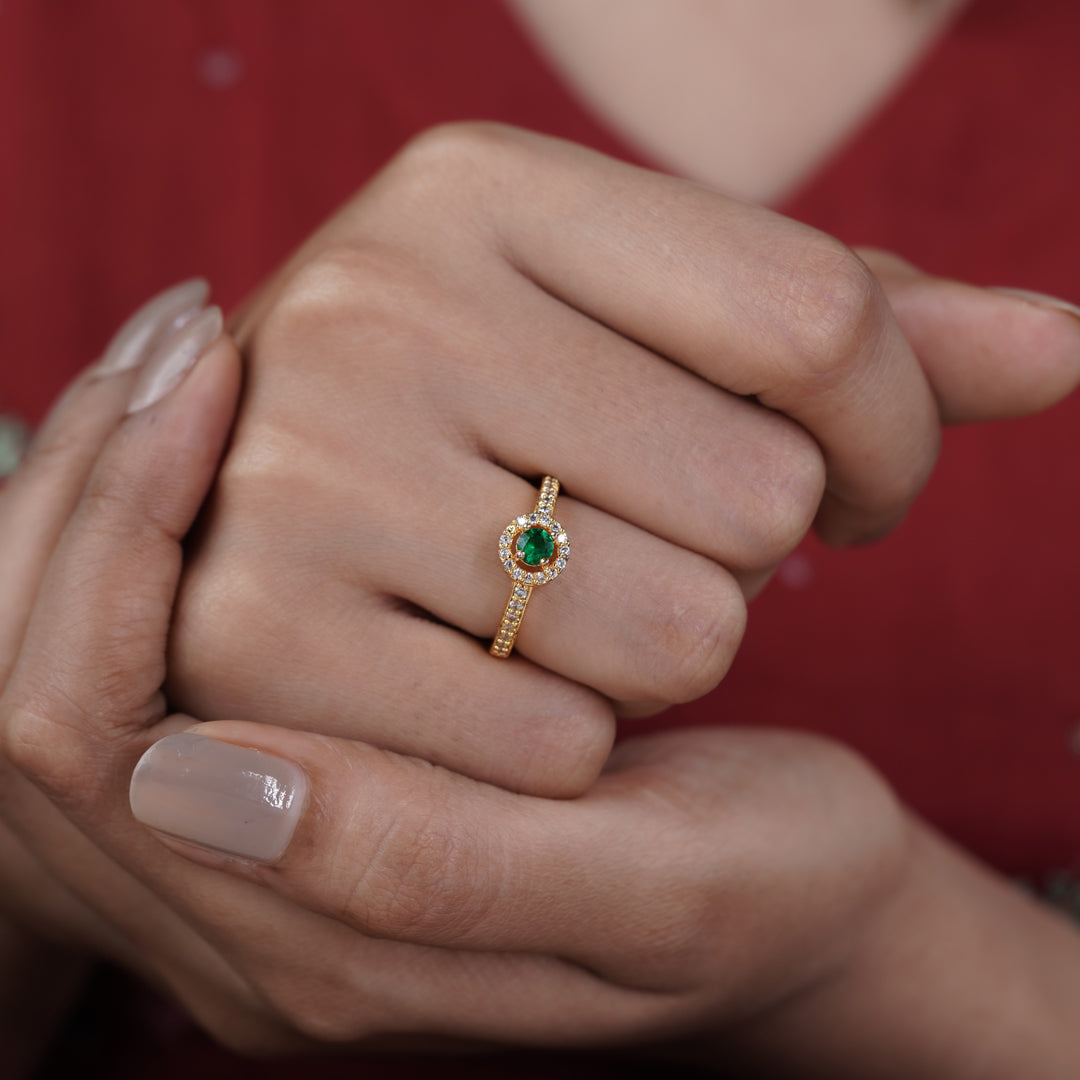 Manali green Diamond Ring