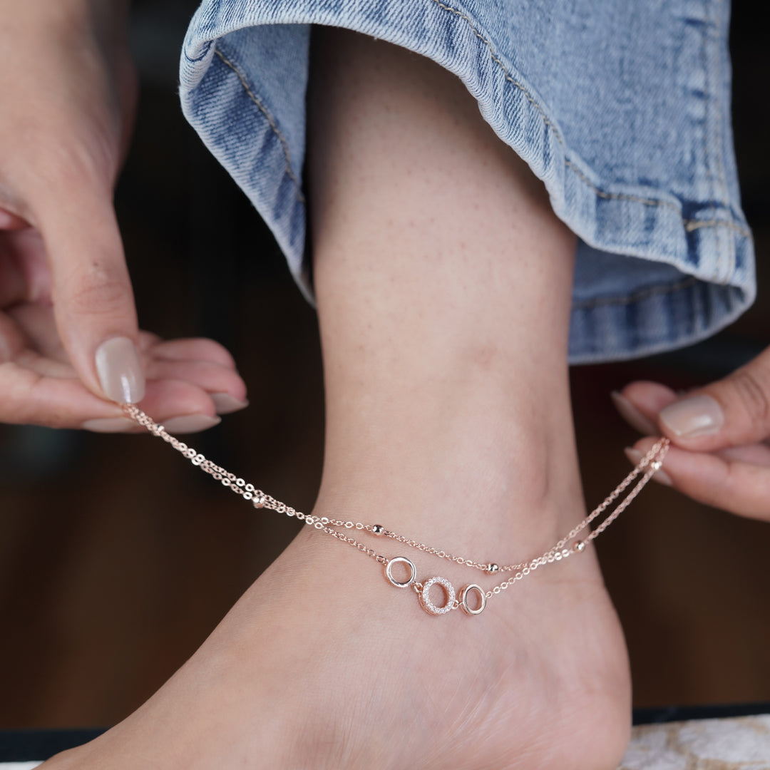 Payal Rose diamond Anklet