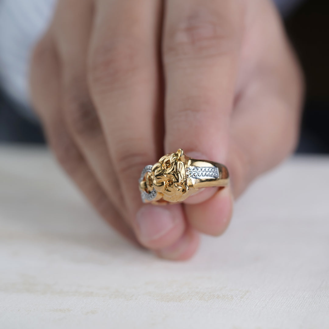 Regal Tiger Link Gold Statement Ring GMR -25
