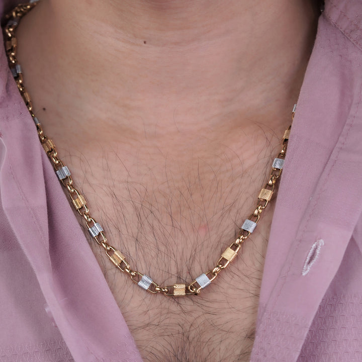 New Dual Lock Mens Chain