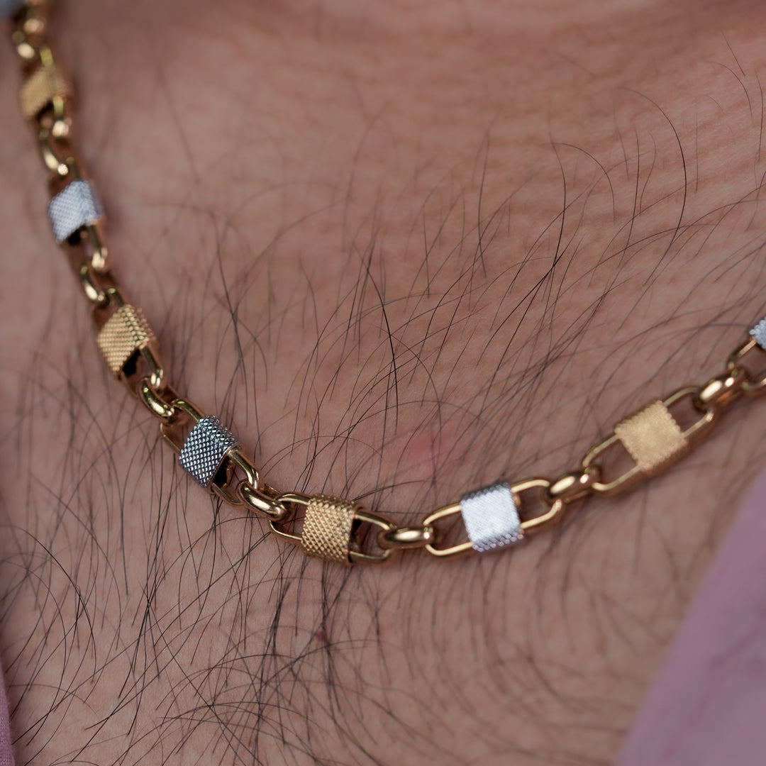 New Dual Lock Mens Chain