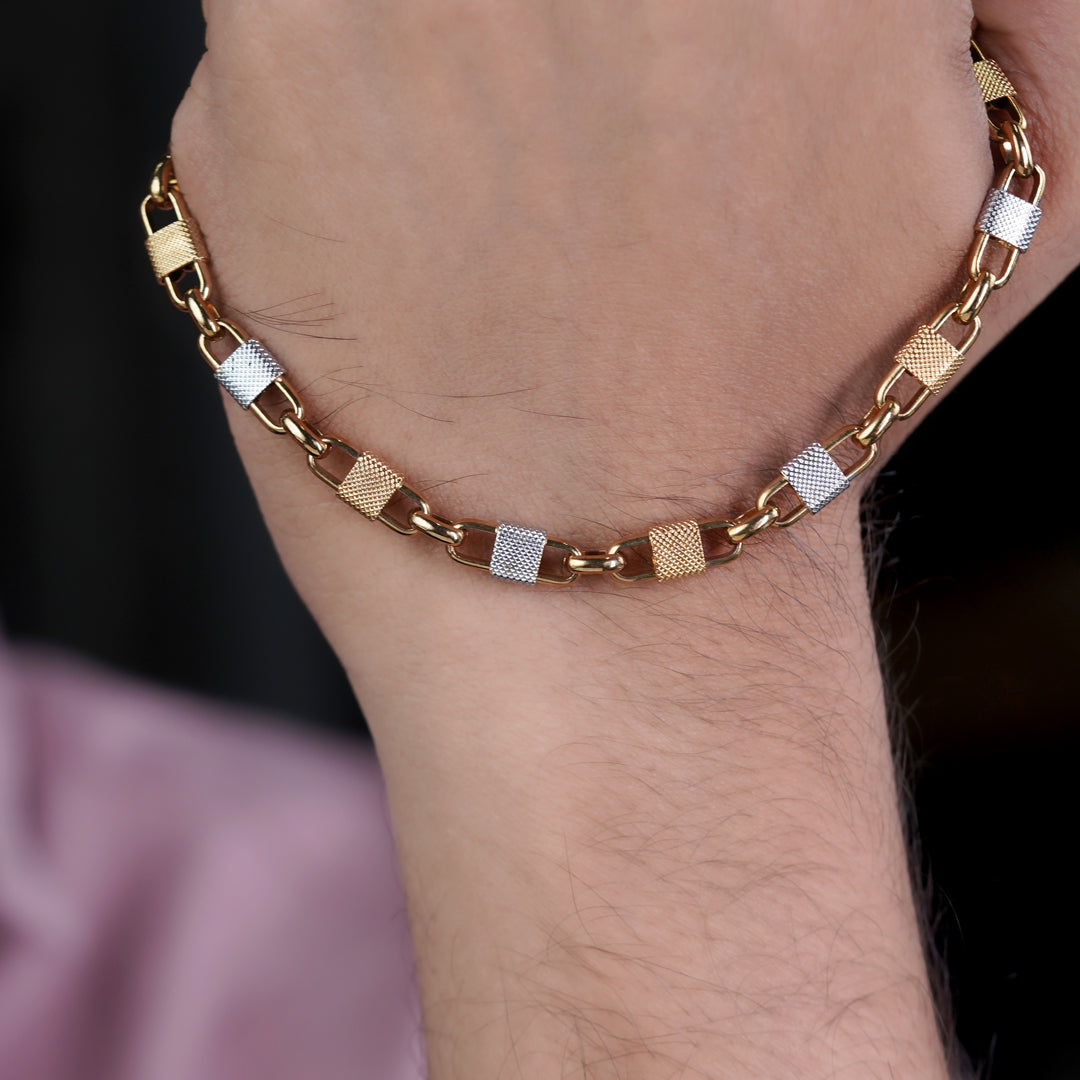 New Dual Lock Mens Chain