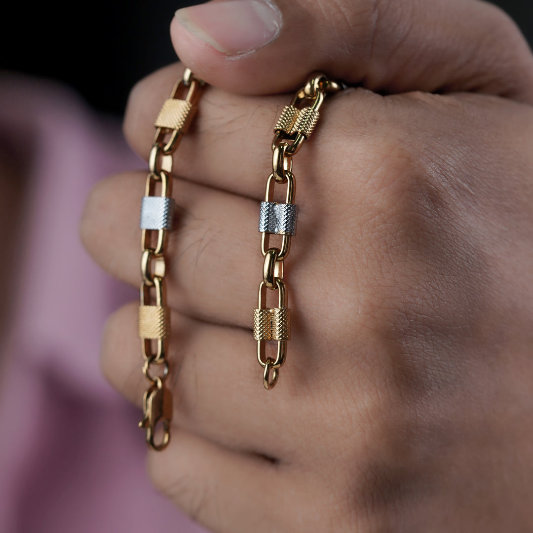 New Dual Lock Mens Chain