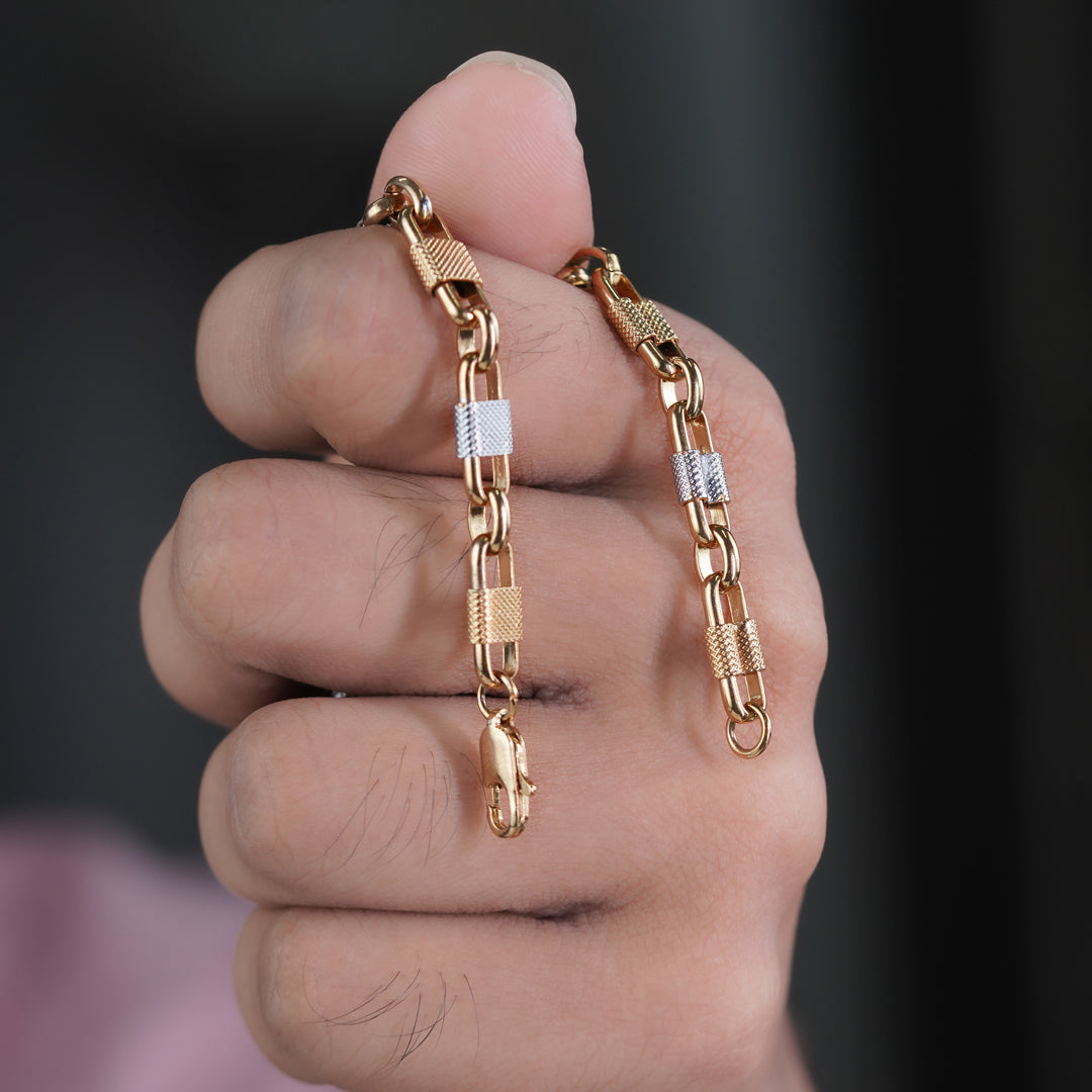 New Dual Lock Mens Chain