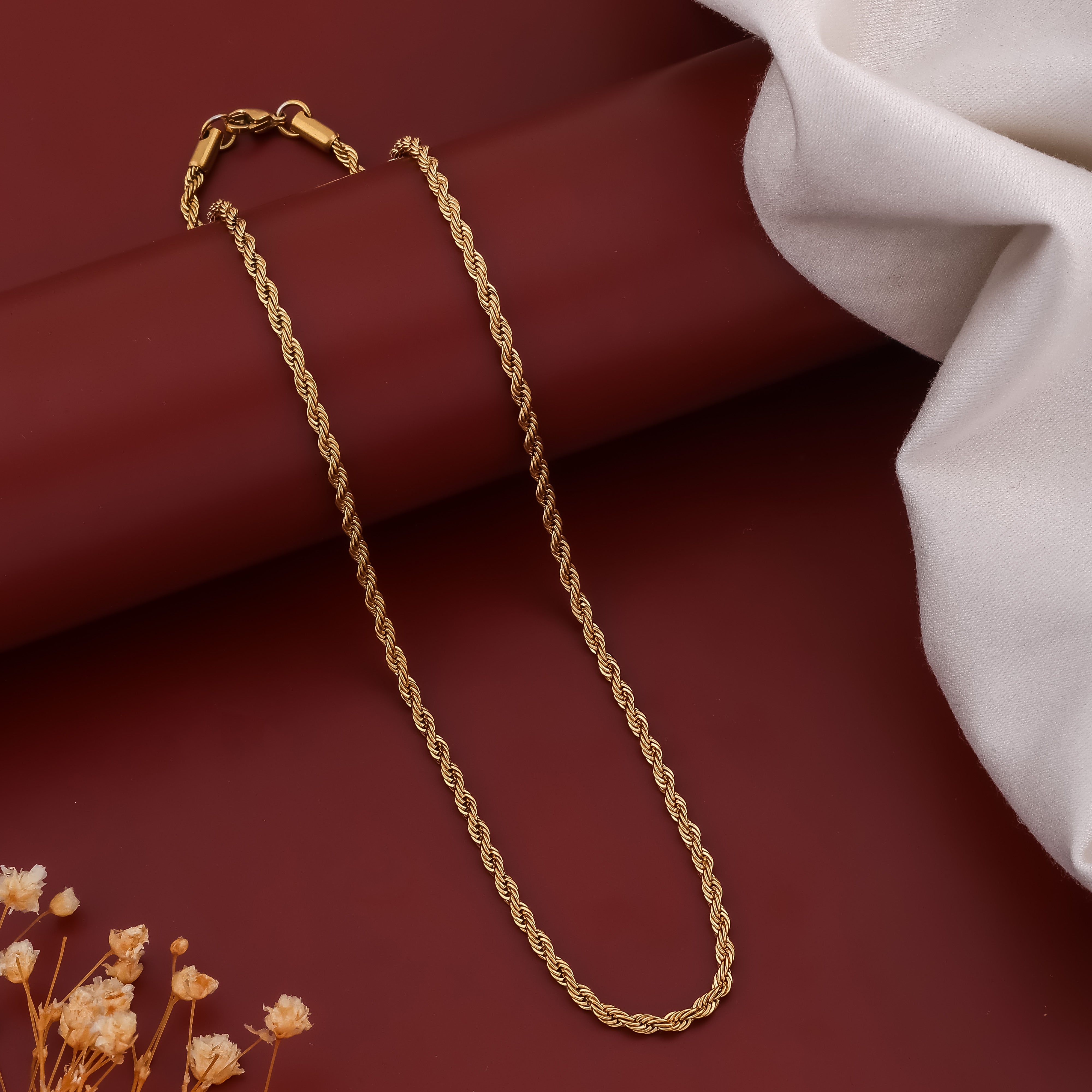 Eshan Gold Rope Men Chain - Ginostone
