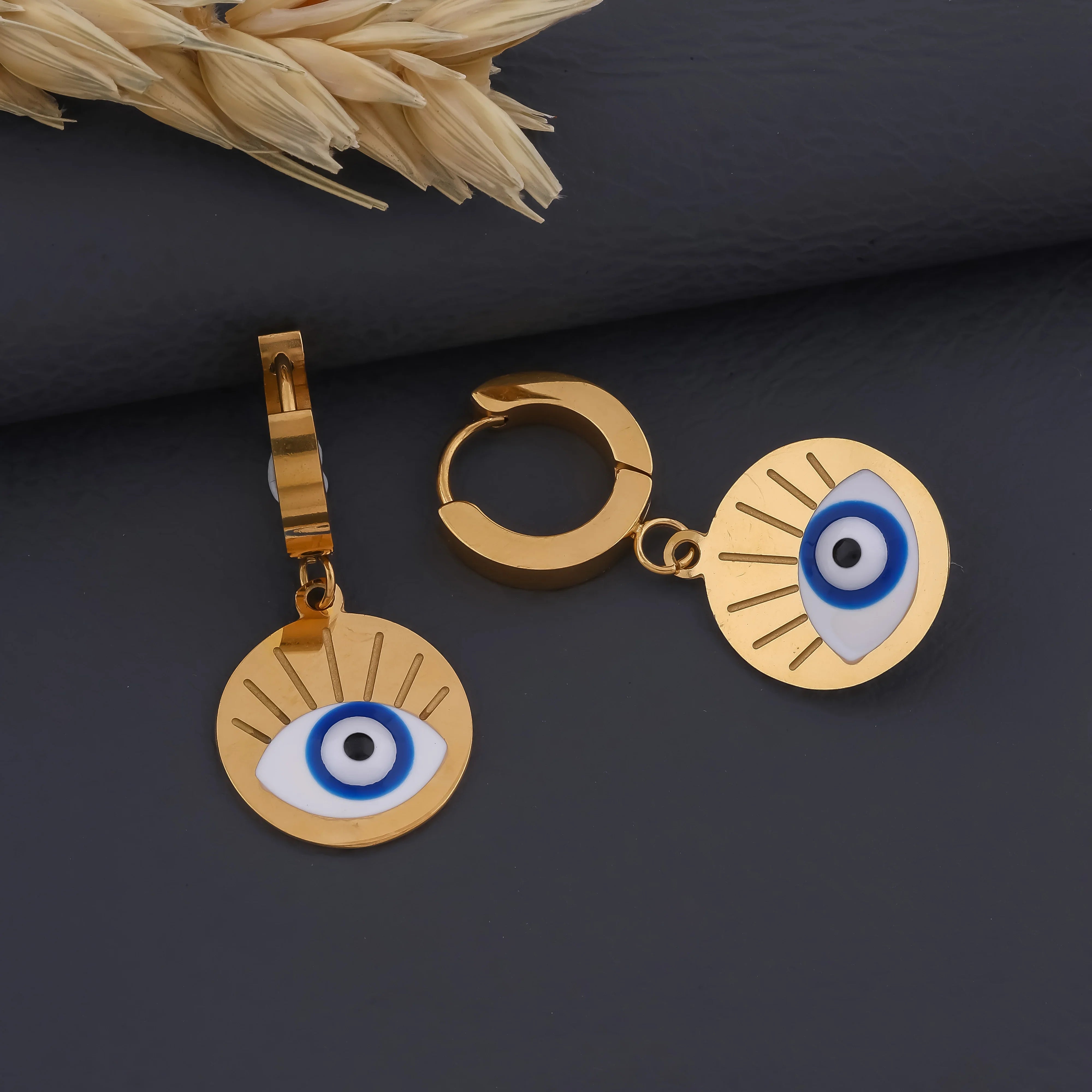 Evil Eye Round Earring - Ginostone