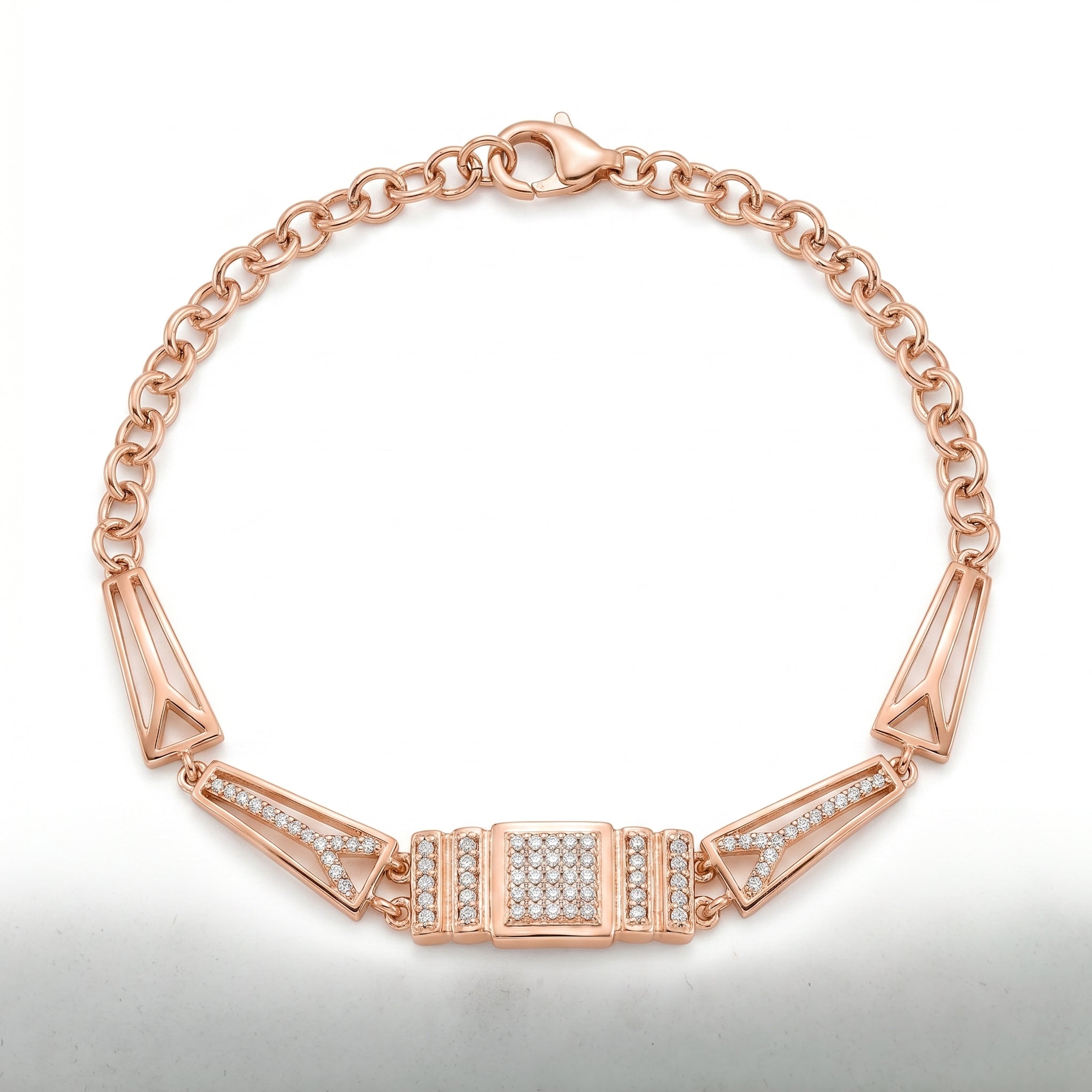 Rose Gold Geometric Bracelet GWB -169