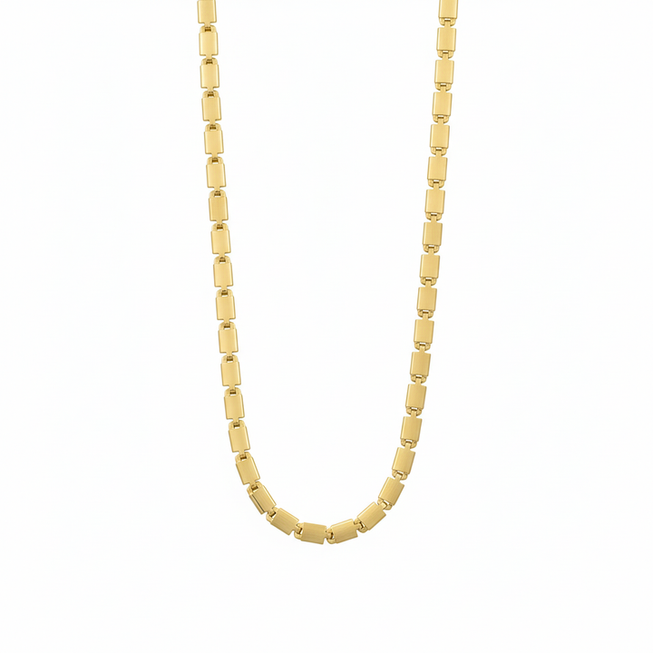Gold Biscuit Mens Chain