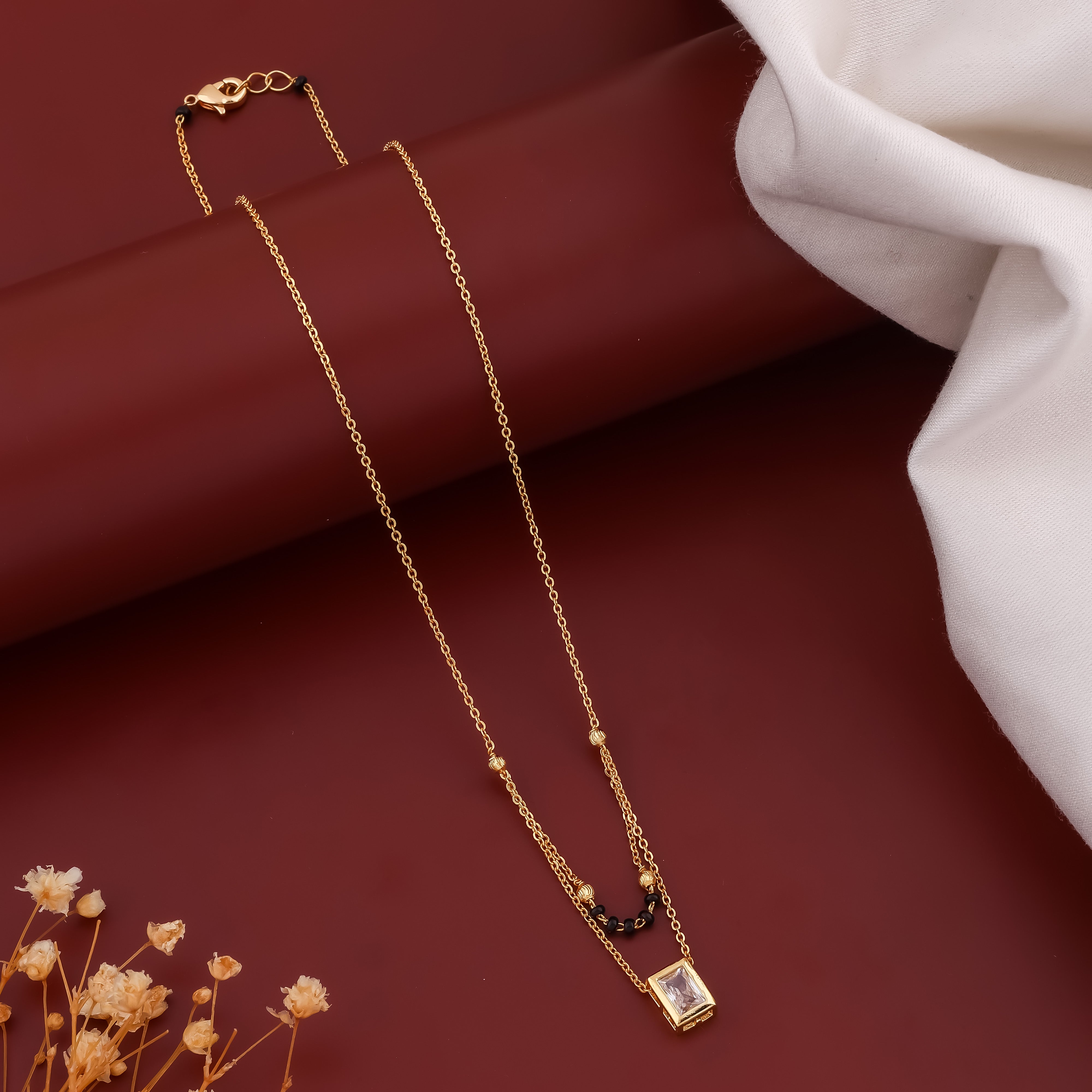 Harini Square Mangalsutra For Women - Ginostone
