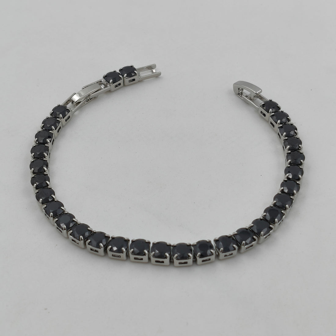 Noir Silver Tennis Bracelet GWB -83