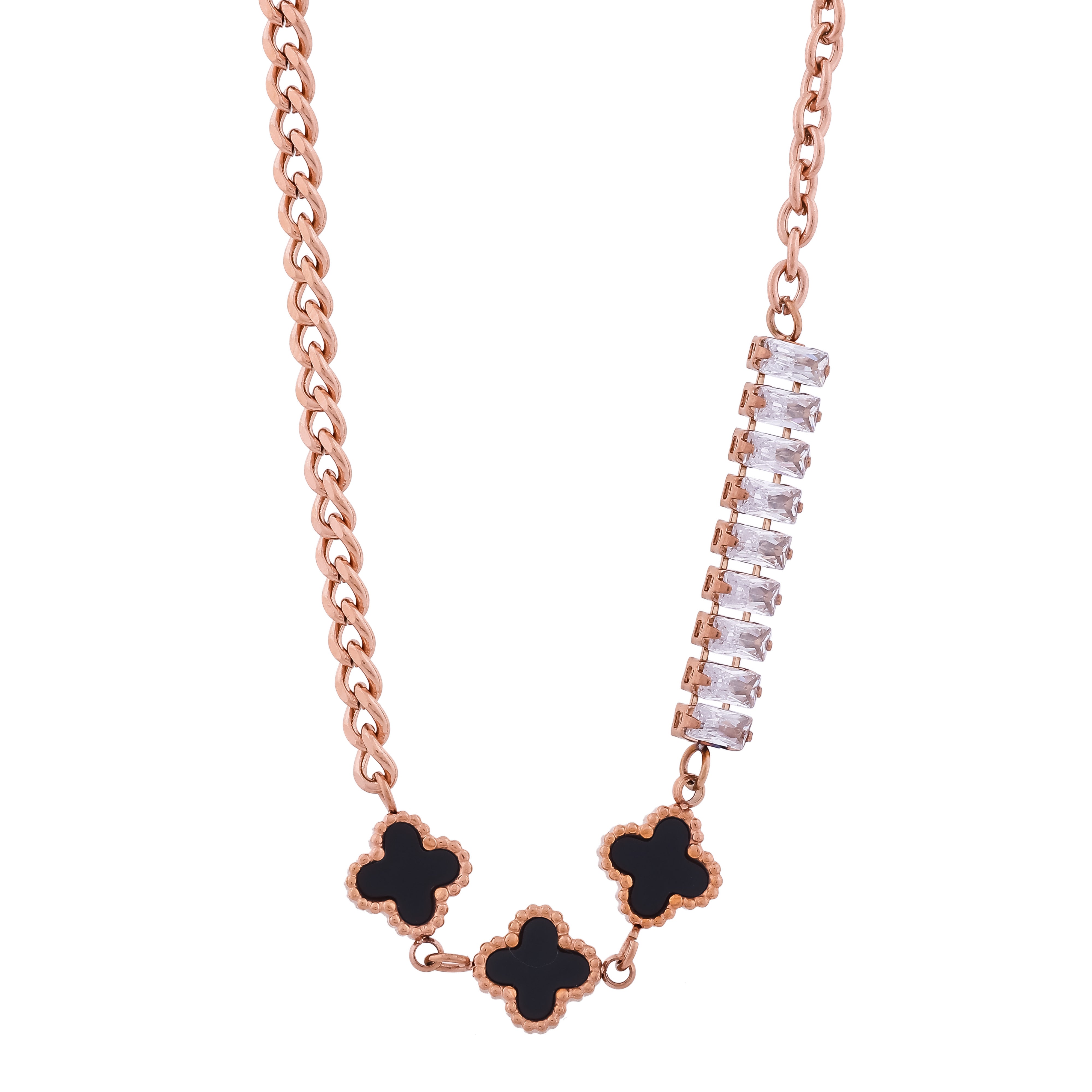 Clover Black Women's chain Pendant - Ginostone