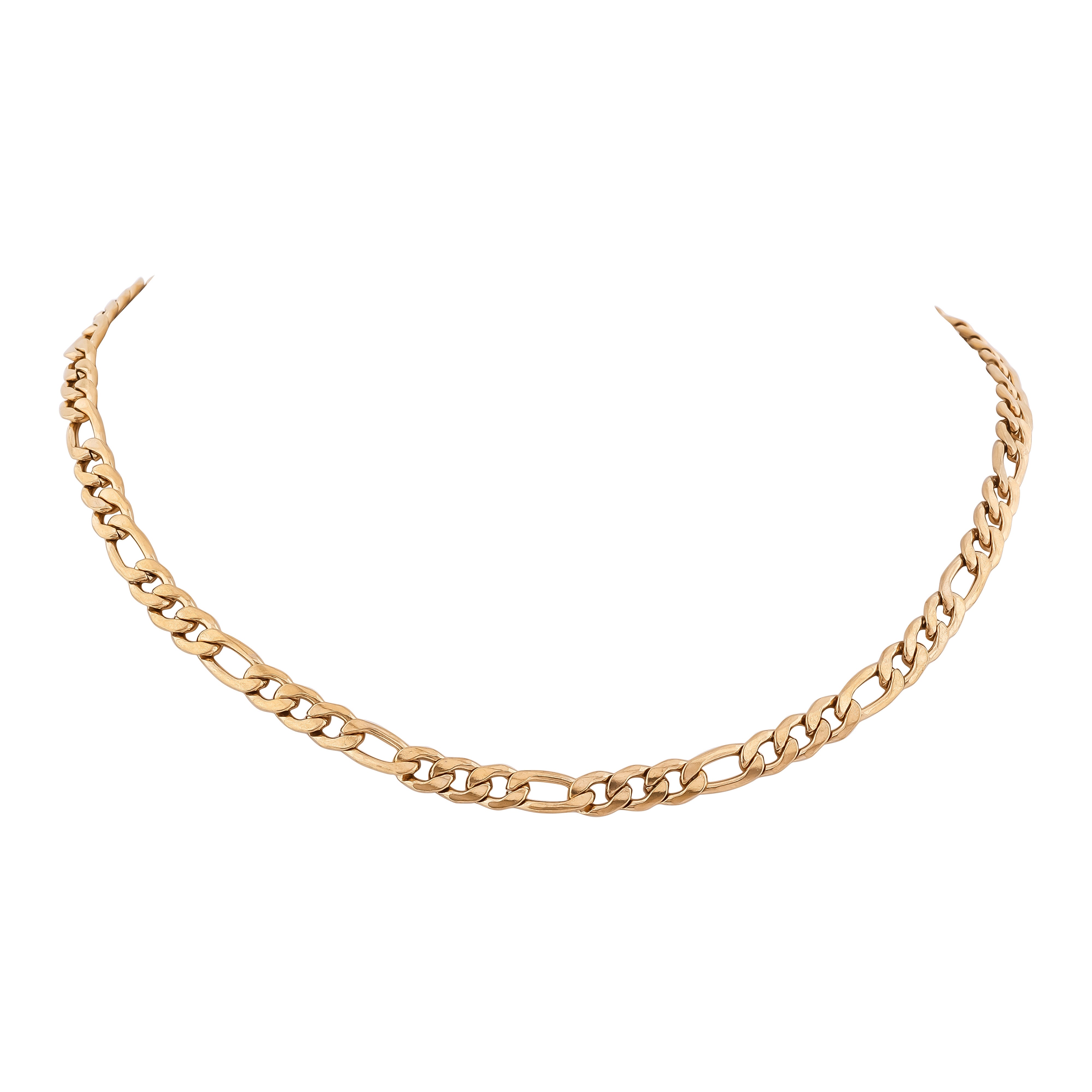 Omkar Gold Flat Curb Chain For Men - Ginostone