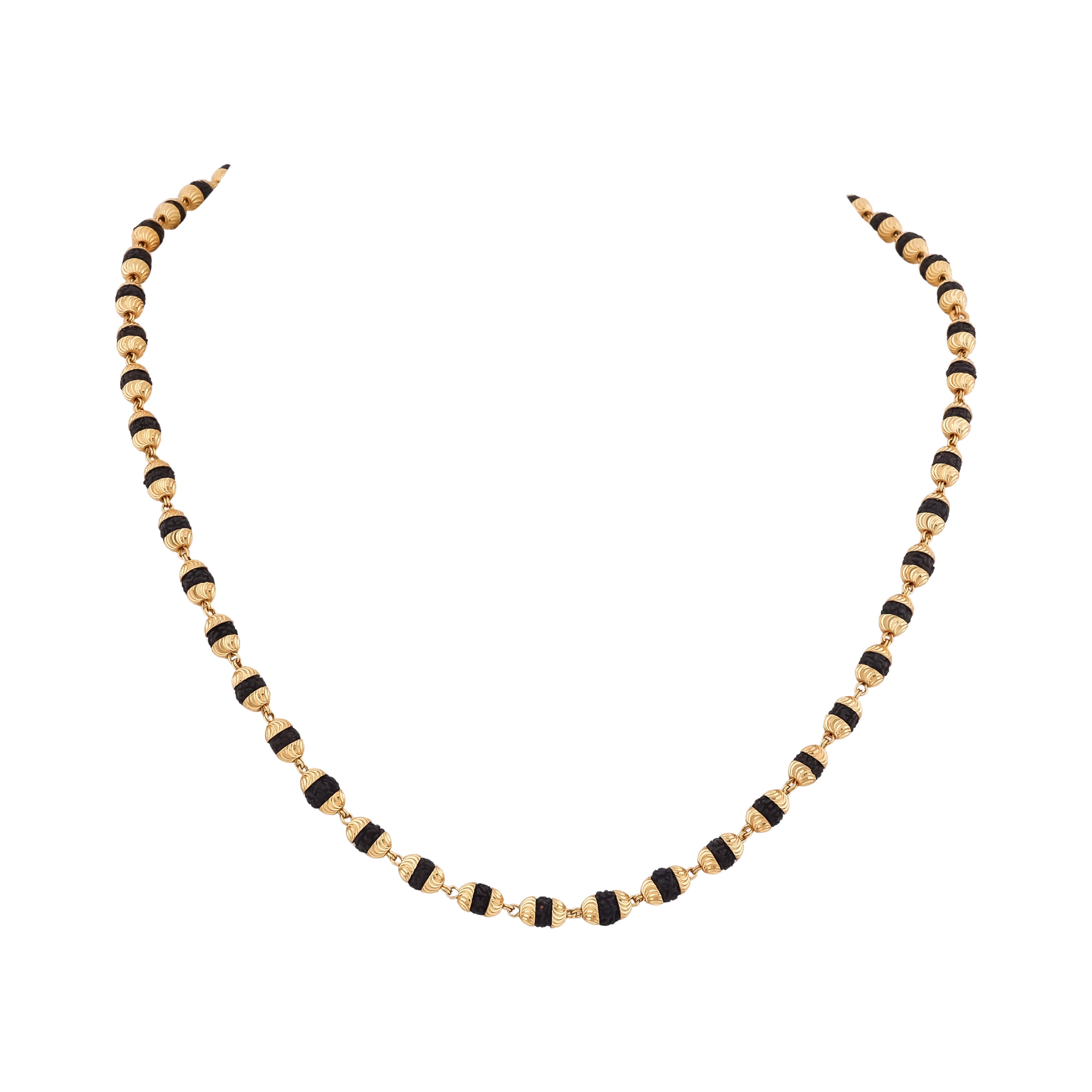 Traditional Rudraksh Mala with Golden Beads For Men - Ginostone