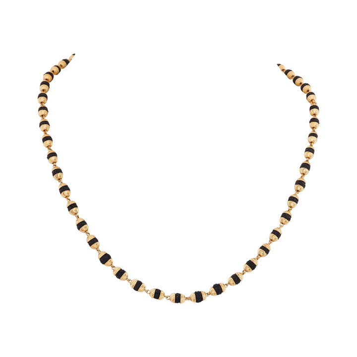Traditional Rudraksh Mala with Golden Beads For Men - Ginostone