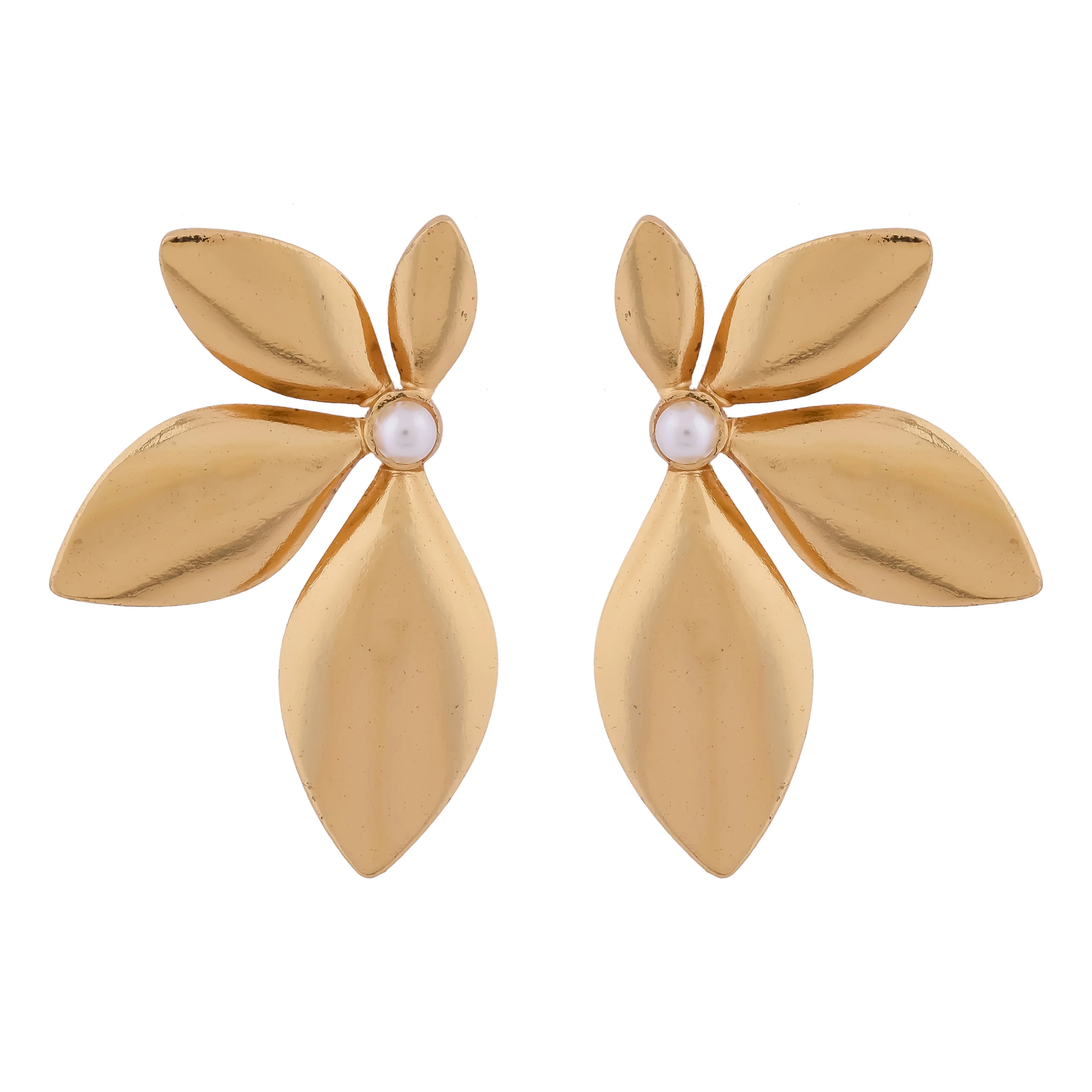 Gold Flower Earring - Ginostone