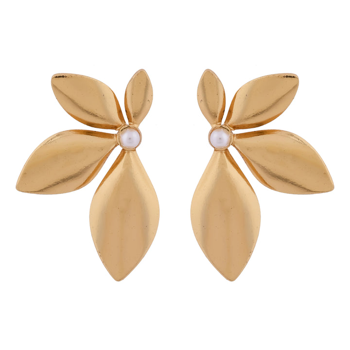 Gold Flower Earring - Ginostone