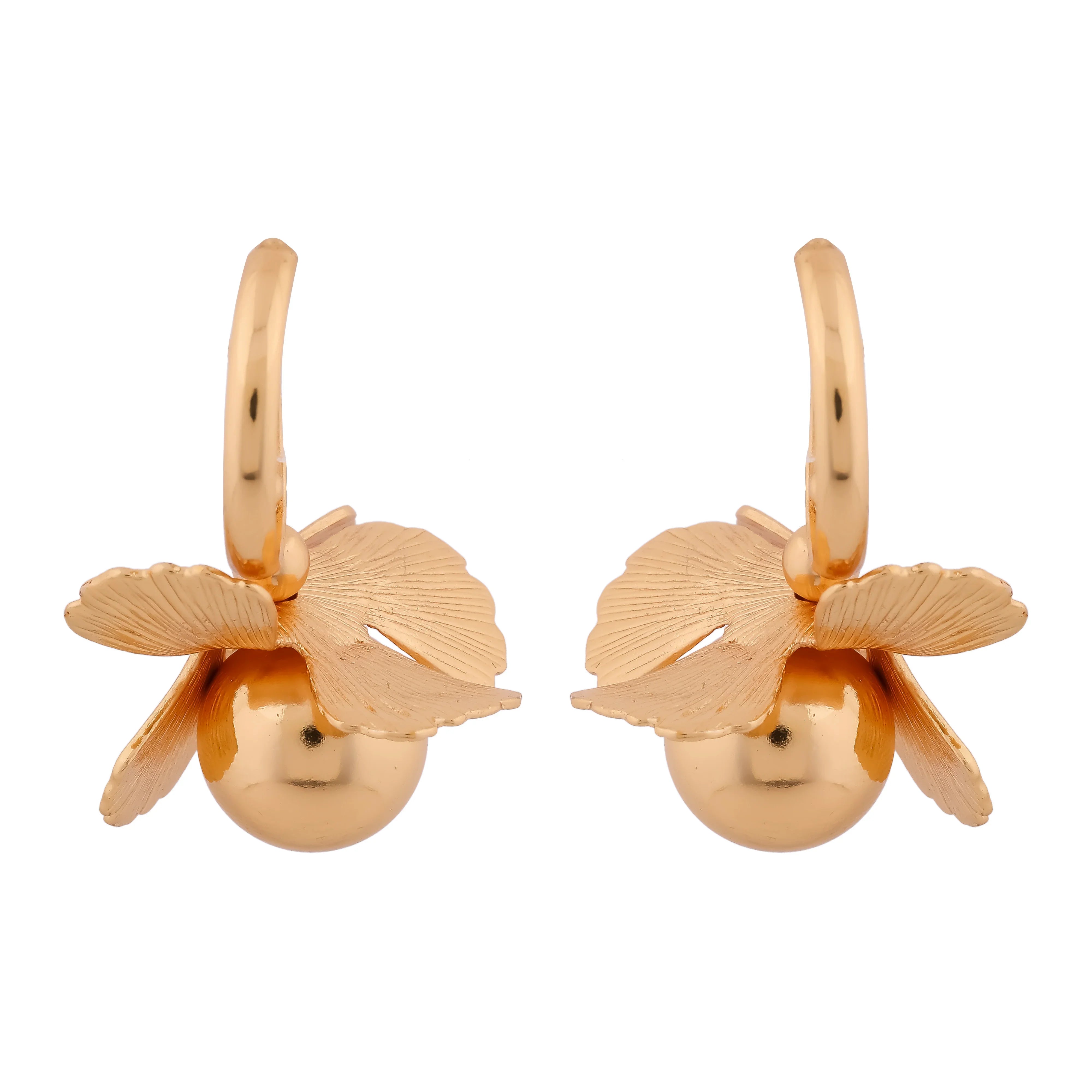 Flora Shine Gold Earring - Ginostone