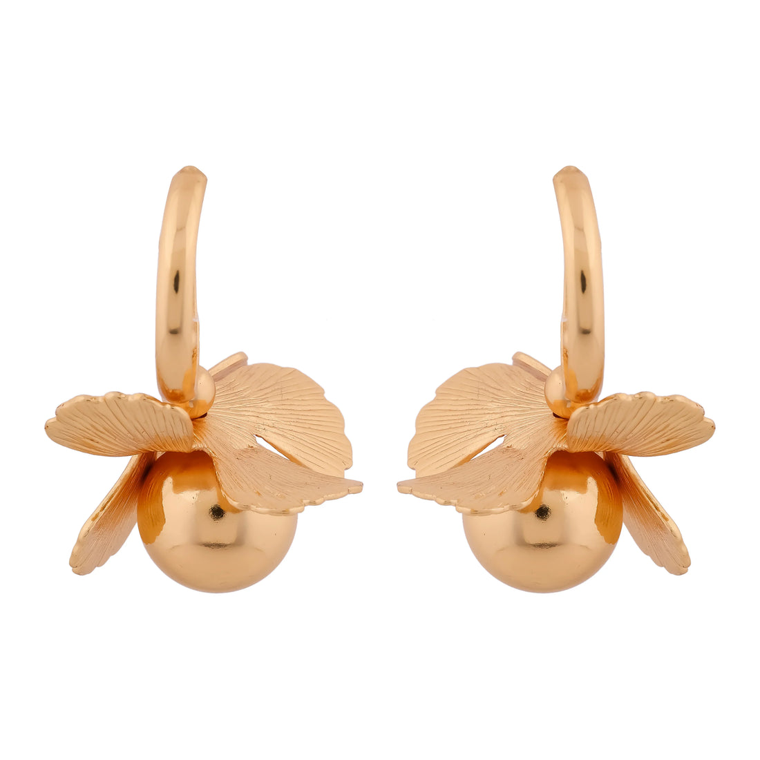 Flora Shine Gold Earring - Ginostone