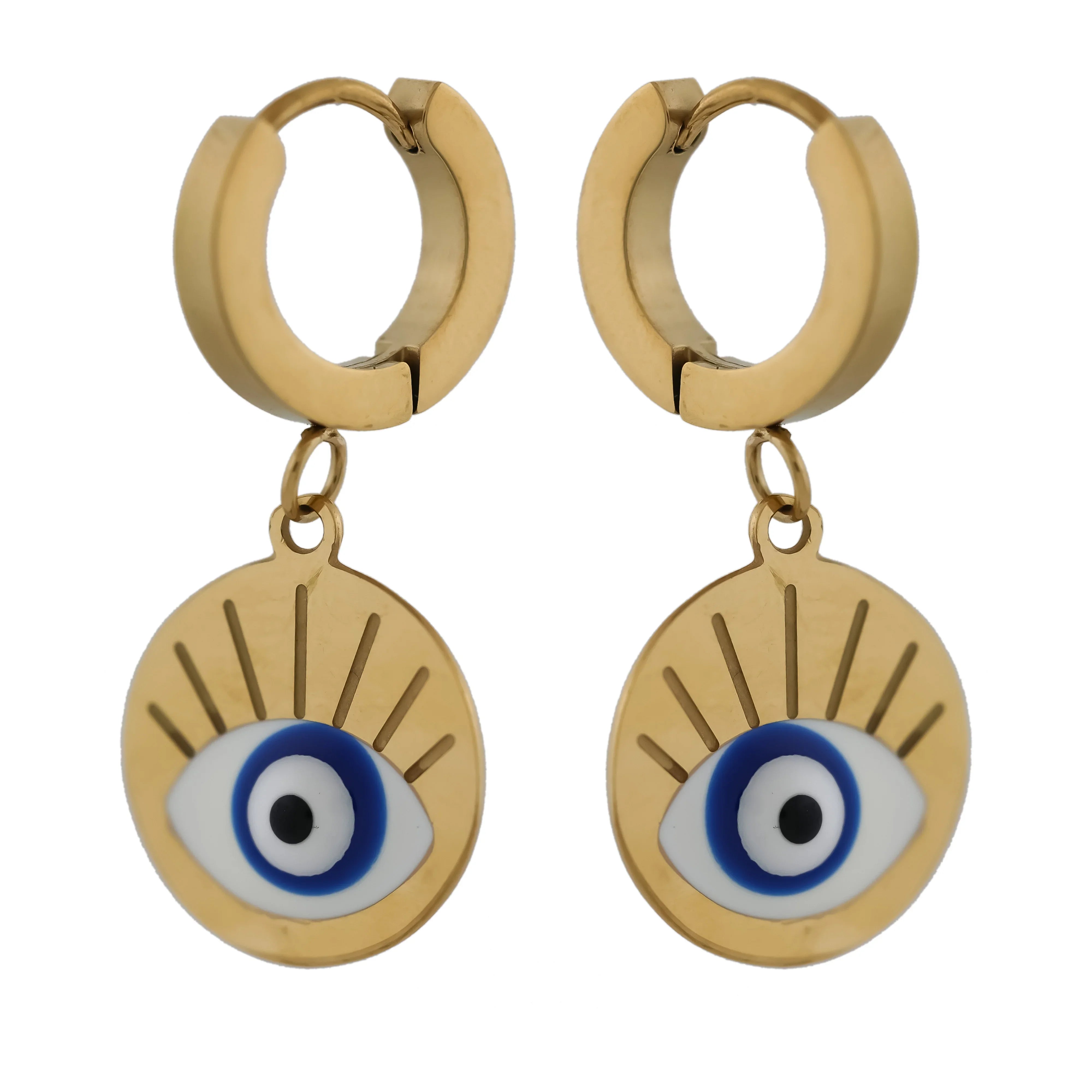 Evil Eye Round Earring - Ginostone