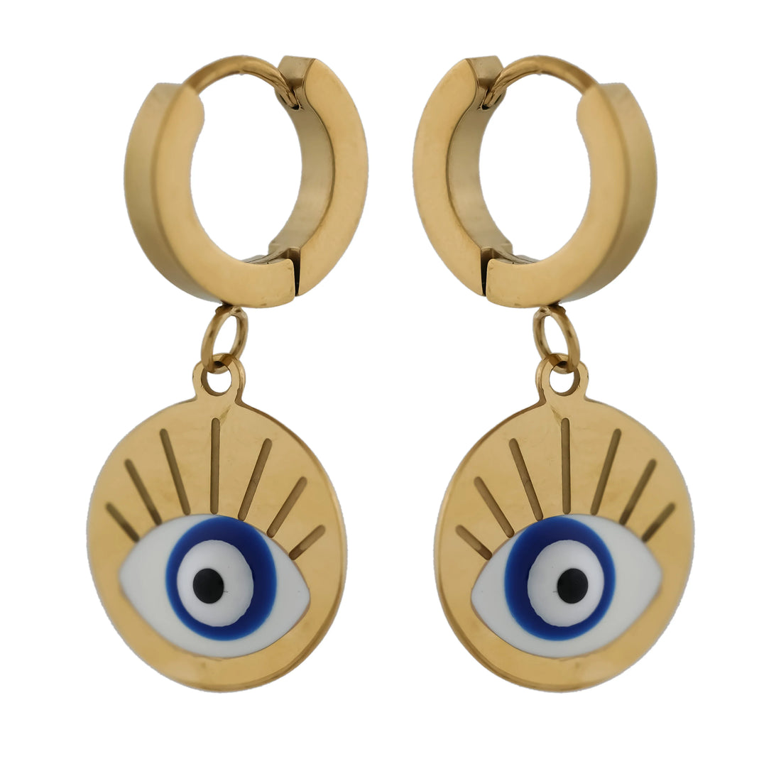 Evil Eye Round Earring - Ginostone