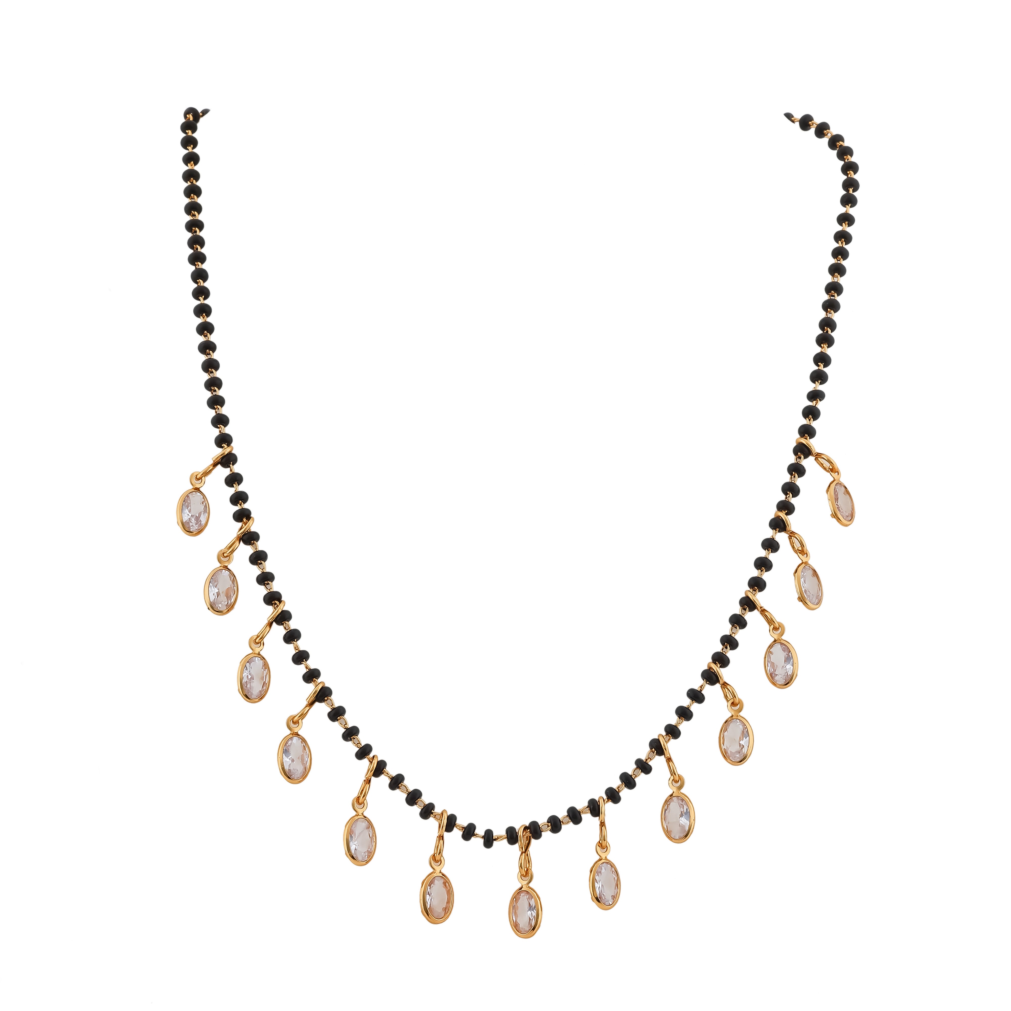 Owl Crystal Tanmaniya Mangalsutra - Ginostone