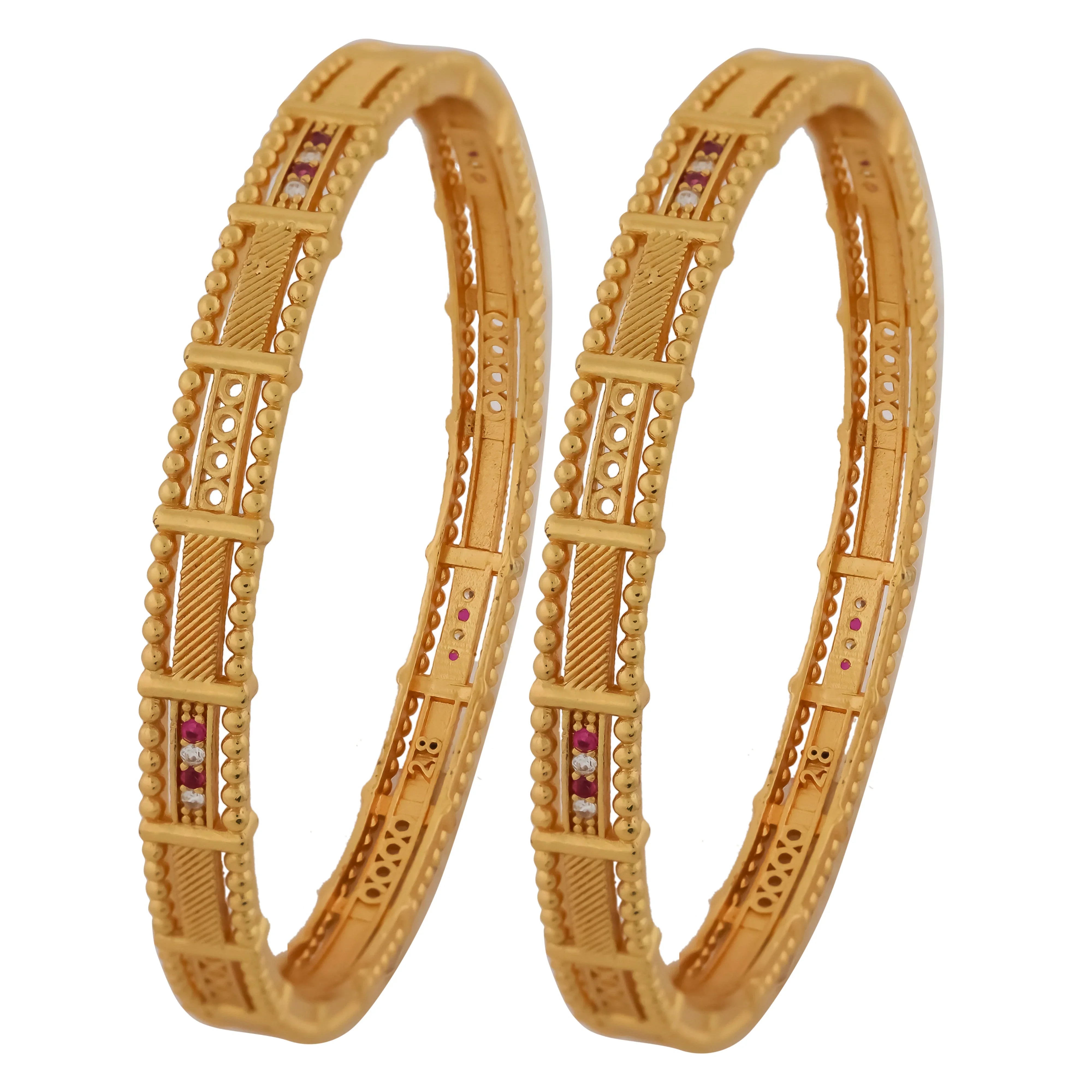 Kanika Bliss Bangles ( Set Of 2 ) - Ginostone
