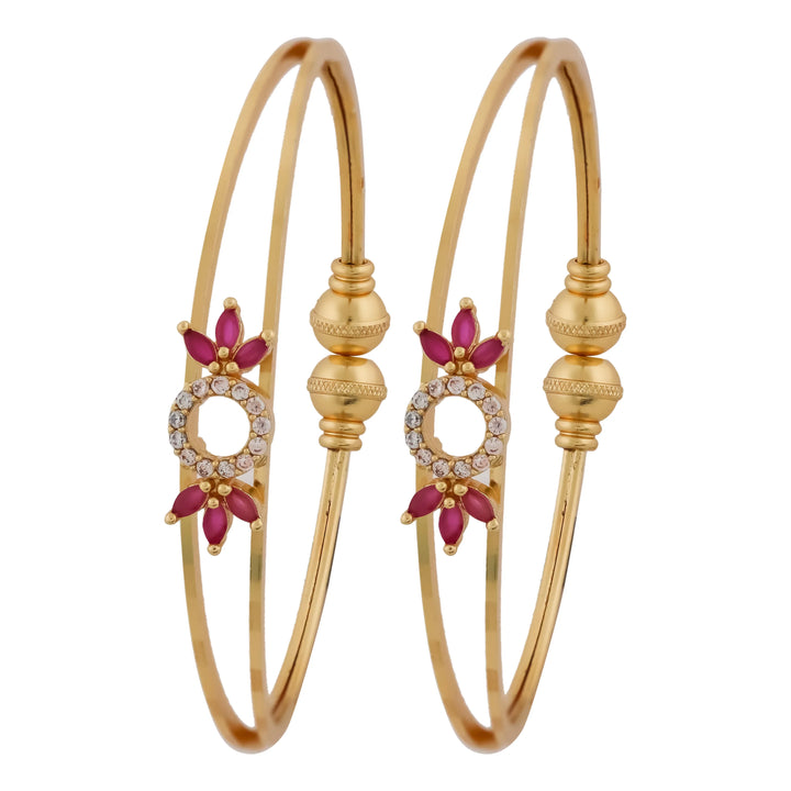 Ruby Circle Free Size Bangle - Ginostone