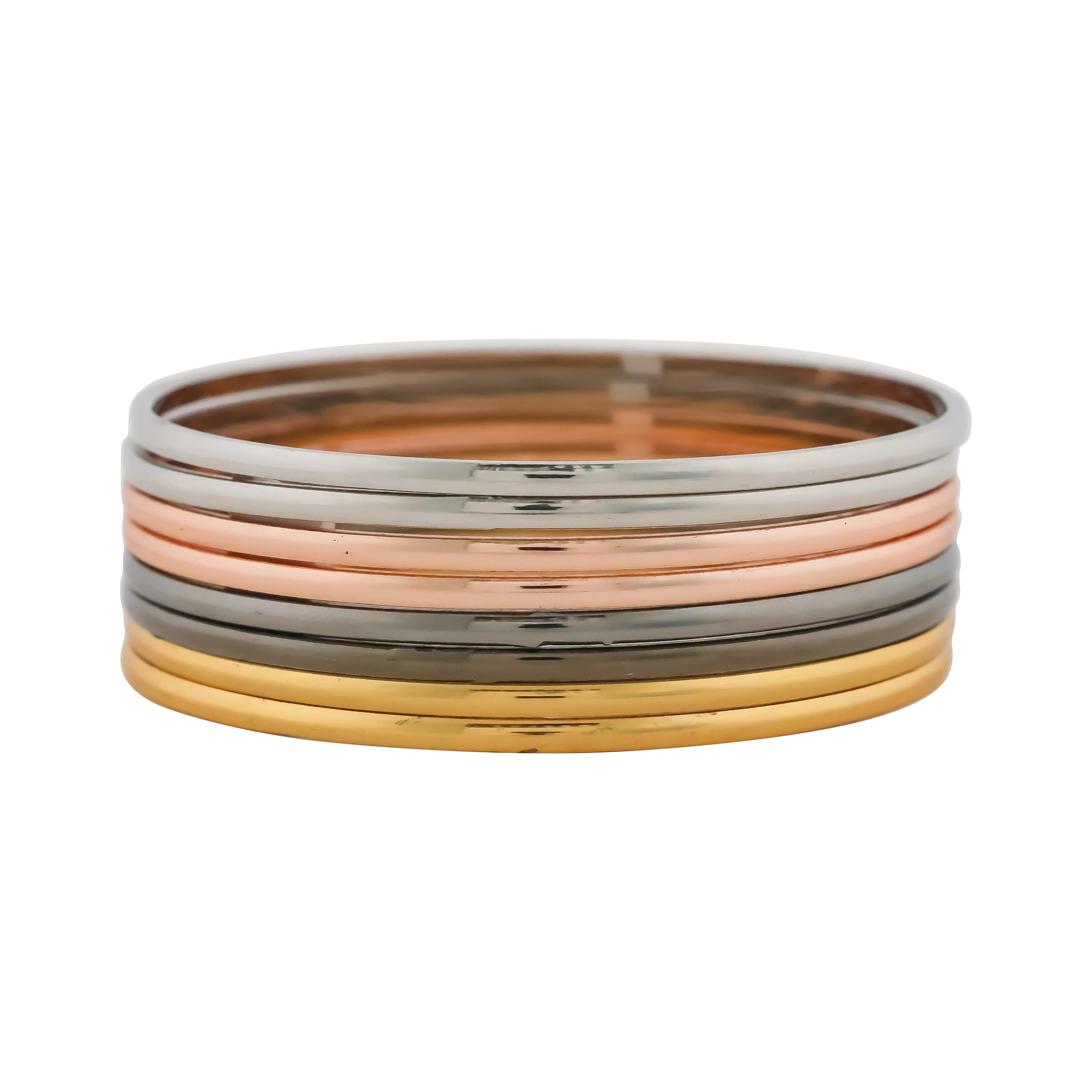 4 Shade Plain Bangles - Ginostone