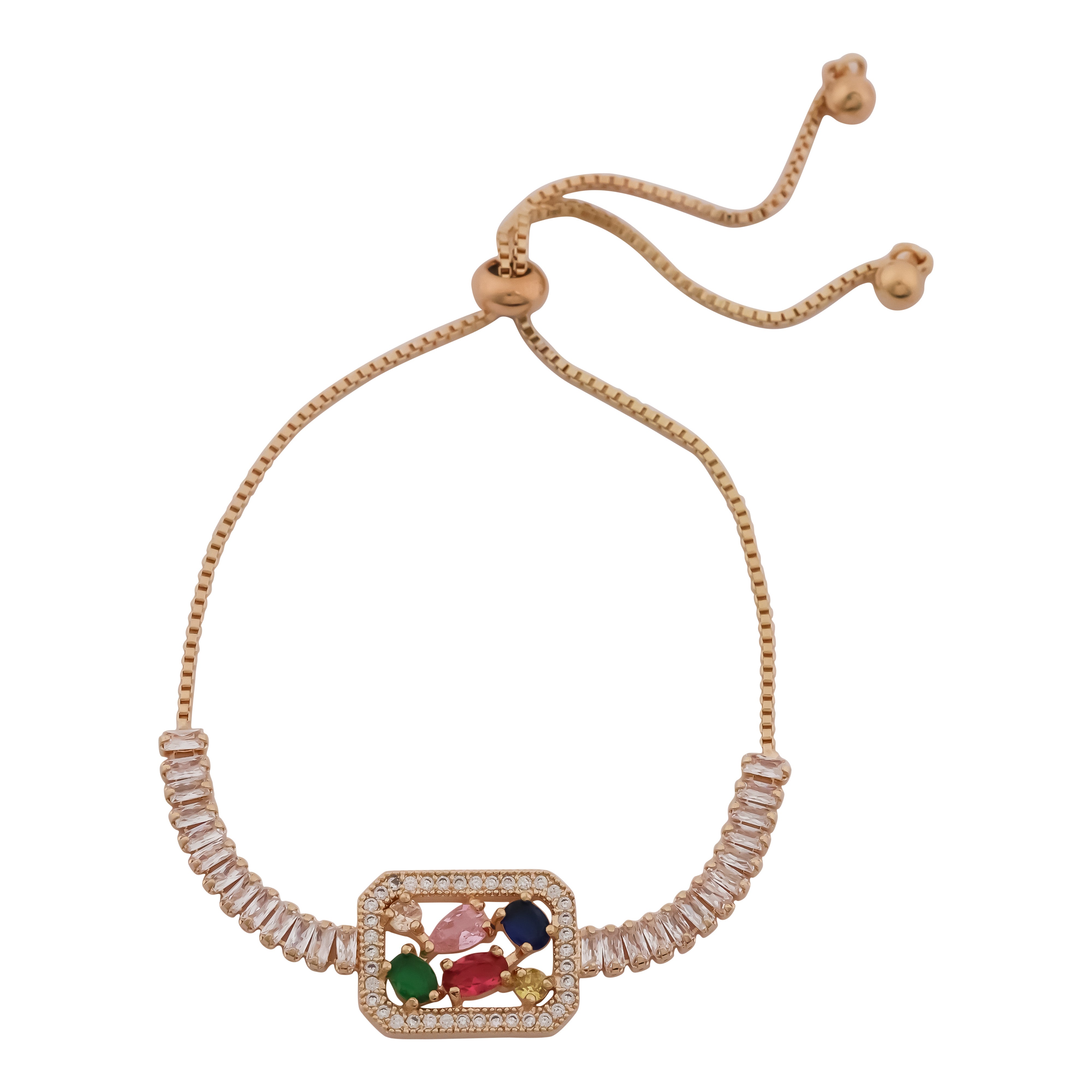 Rainbow Adjustable Slider Bracele - Ginostone