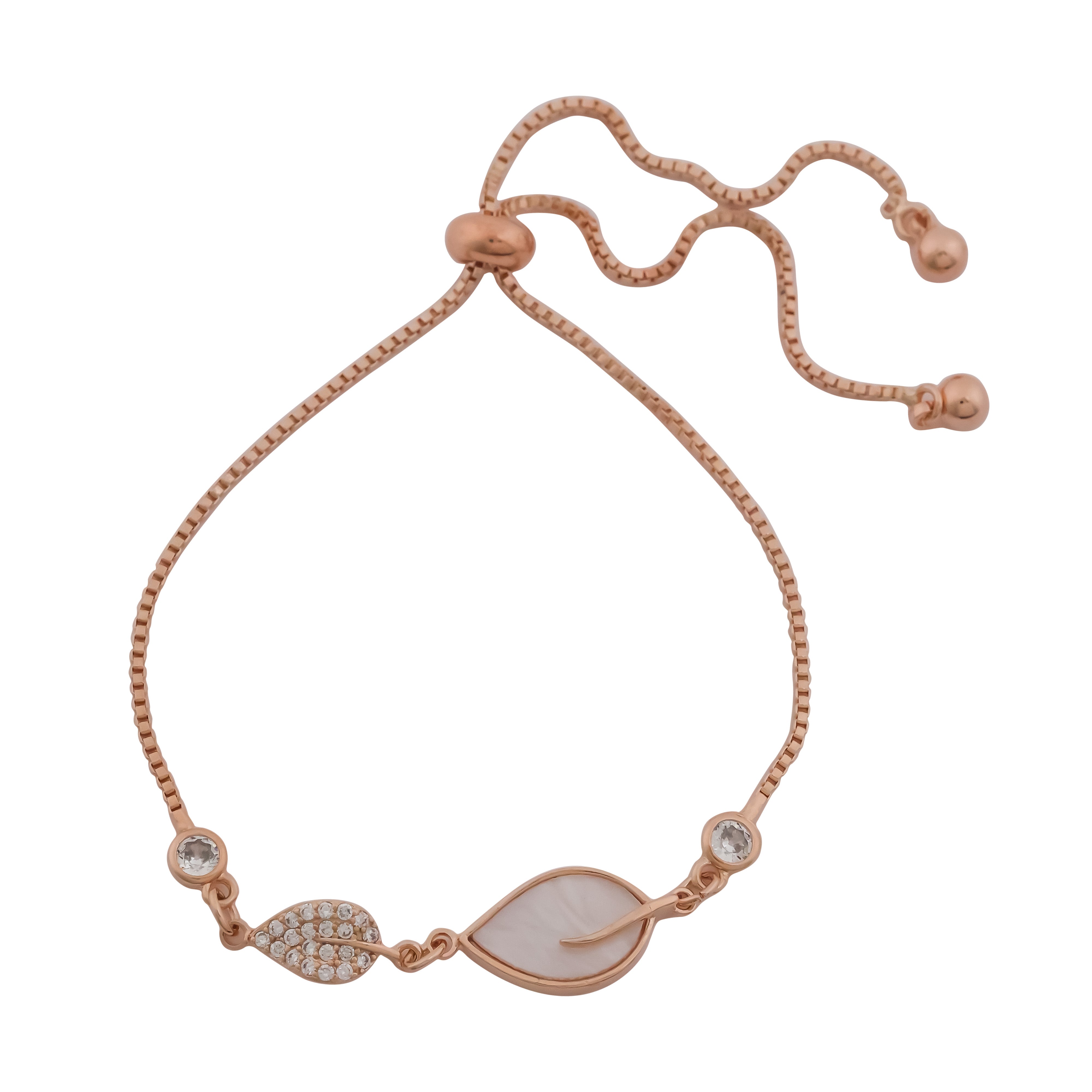 Resin Leaf Hand Bracelet - Ginostone
